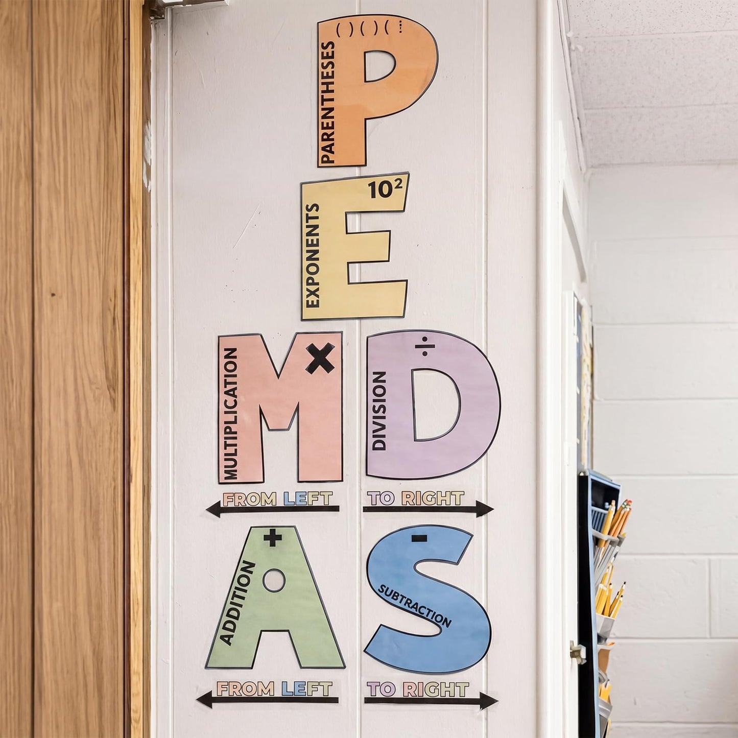 Crtiin Order of Operations Math Poster 11.8 Inch Pemdas Math Posters Mathematics Classroom Banner Decorations for Elementary Middle School Classroom Playroom Bedroom