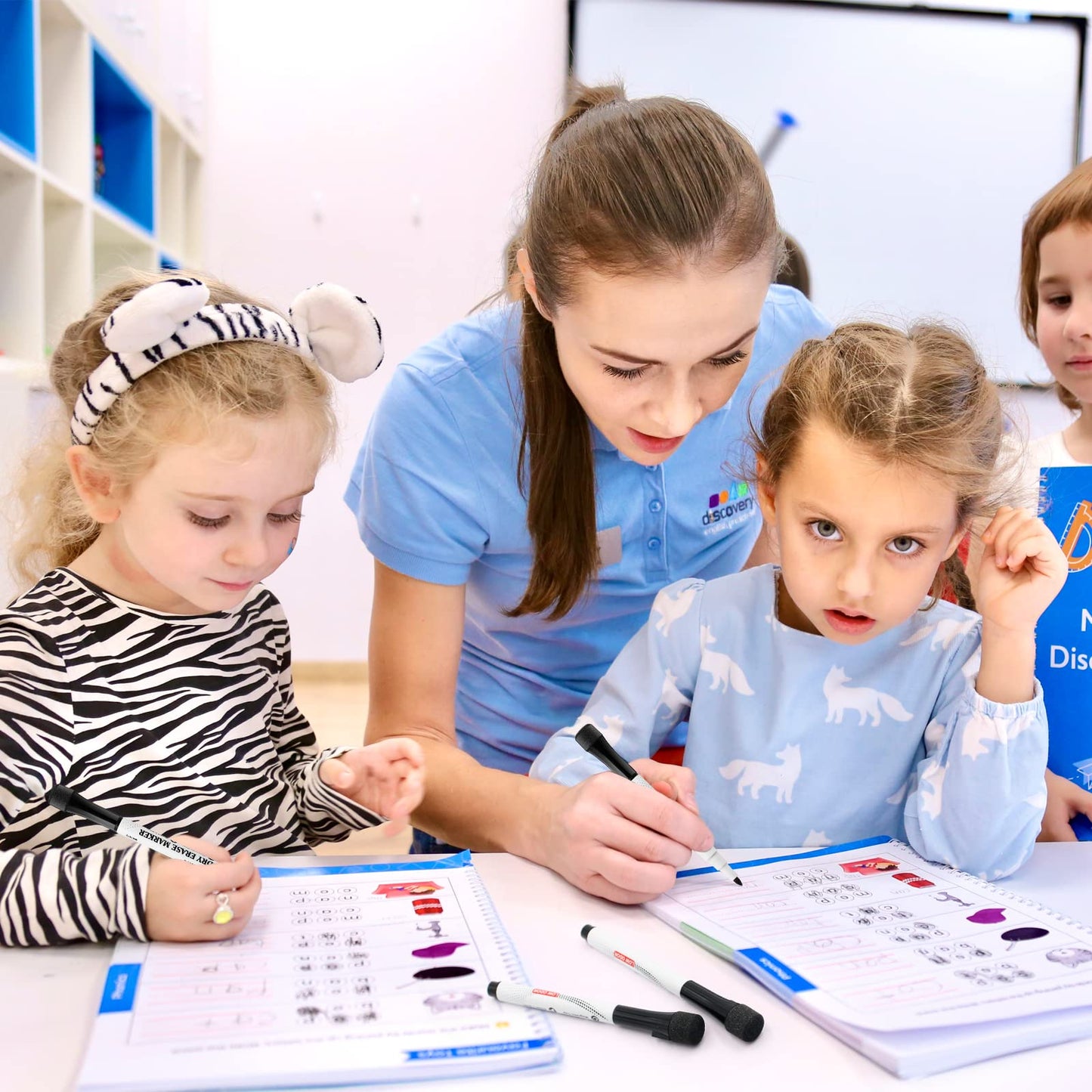 Comix Magnetic Dry Erase Markers, Fine Tip Black Whiteboard Markers with Eraser Cap, Low Odor Black Markers for Kids Teachers