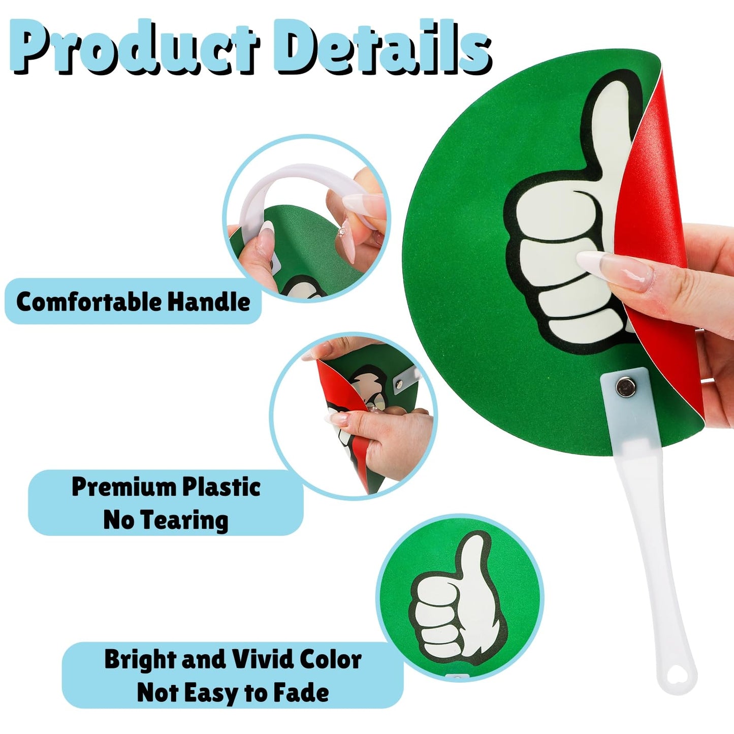 ELFULLY 50 Pack Thumbs Up Thumbs Down Paddles, Classroom Voting Paddles, Yes or No Plastic Sign, True False Signs for Teacher Student Interaction, Teacher Supplies for Classroom Events School