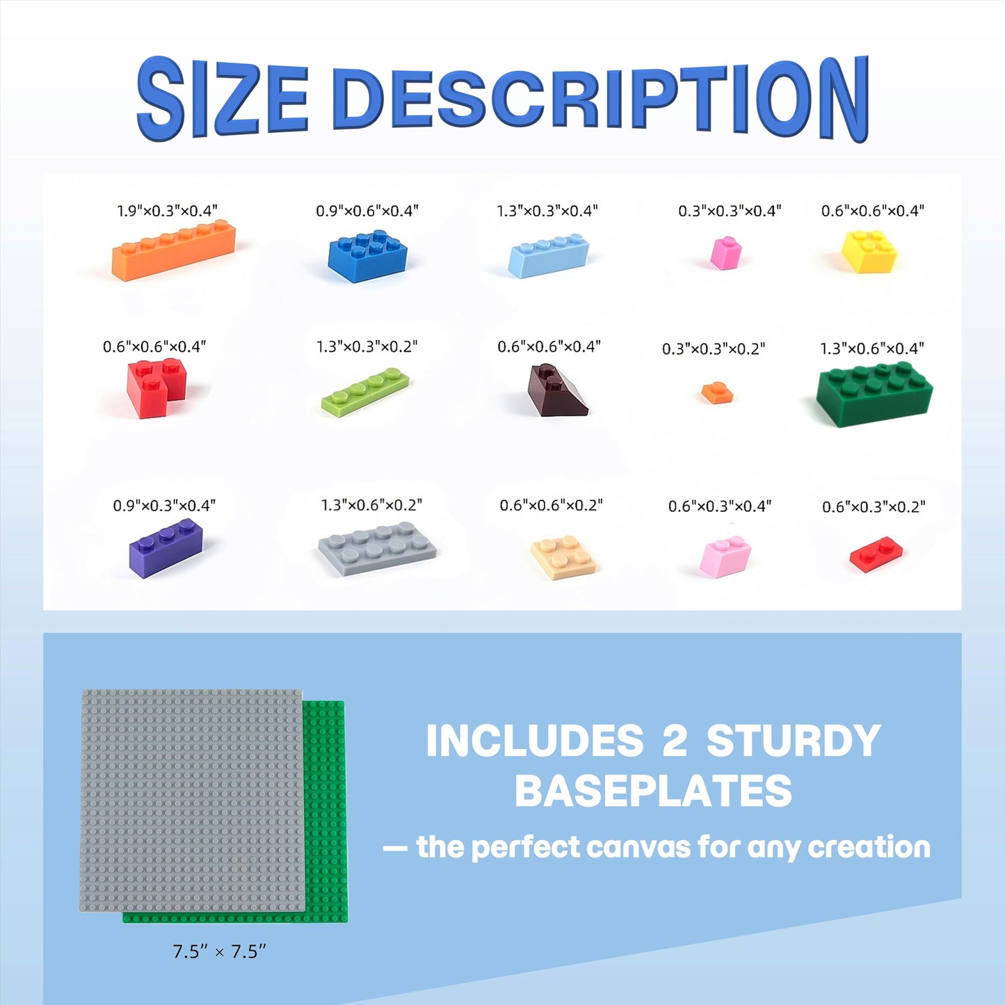 PUZSNAP 1500 PCS Building Blocks Set, with 2 Baseplates (7.5" × 7.5") , STEM Educational Toys for School and Home, Imaginative Gift for Kids, 16 Colors