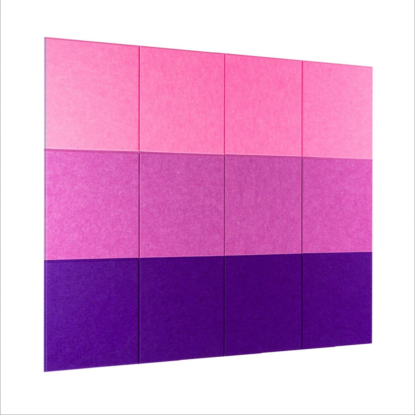 Large CorkBoard - 48x36 inches, 12 Felt Board Tiles with Removable Adhesive Tape Cork Boards for Walls Cork Board for Office Pin Board Bulletin Board (30x30, Magenta Ombre Collection)