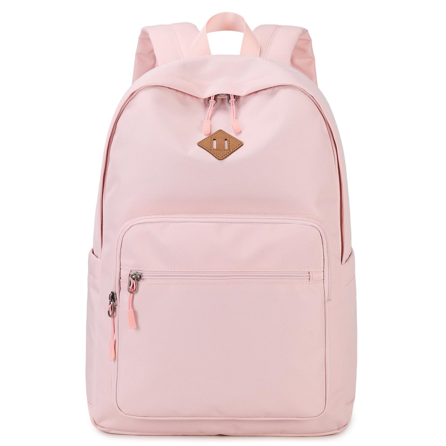 Lohol Classic Backpack for School Travel College, Durable Water Resistant Bookbag (Pink)