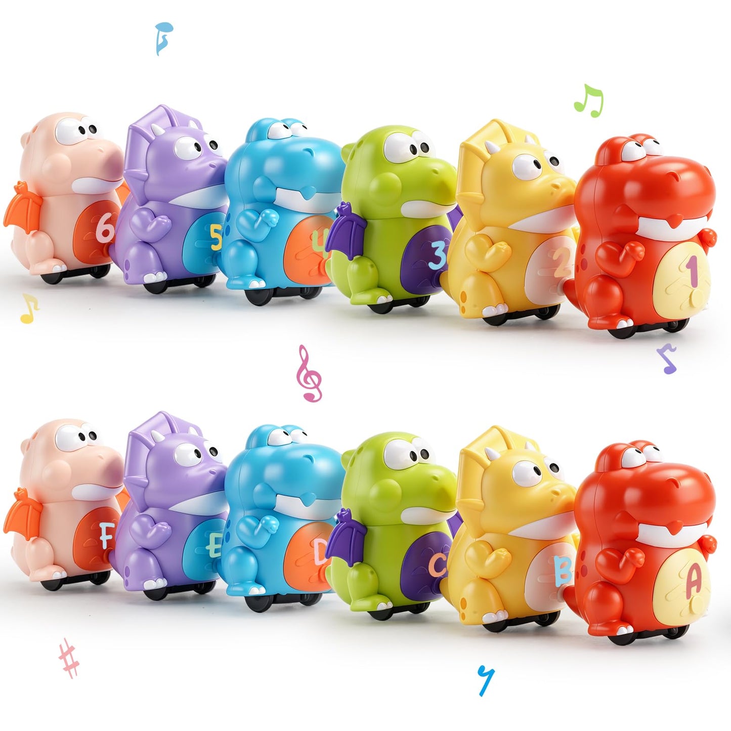 Covriina Dinosaur Magnetic Number Train Set for Toddlers 1-3, Magnetic Train Set for Toddlers Learning Toy, Number Toys DIY Letters, Dancing Singing Dinosaur Train Educational Toy for Girls Boys