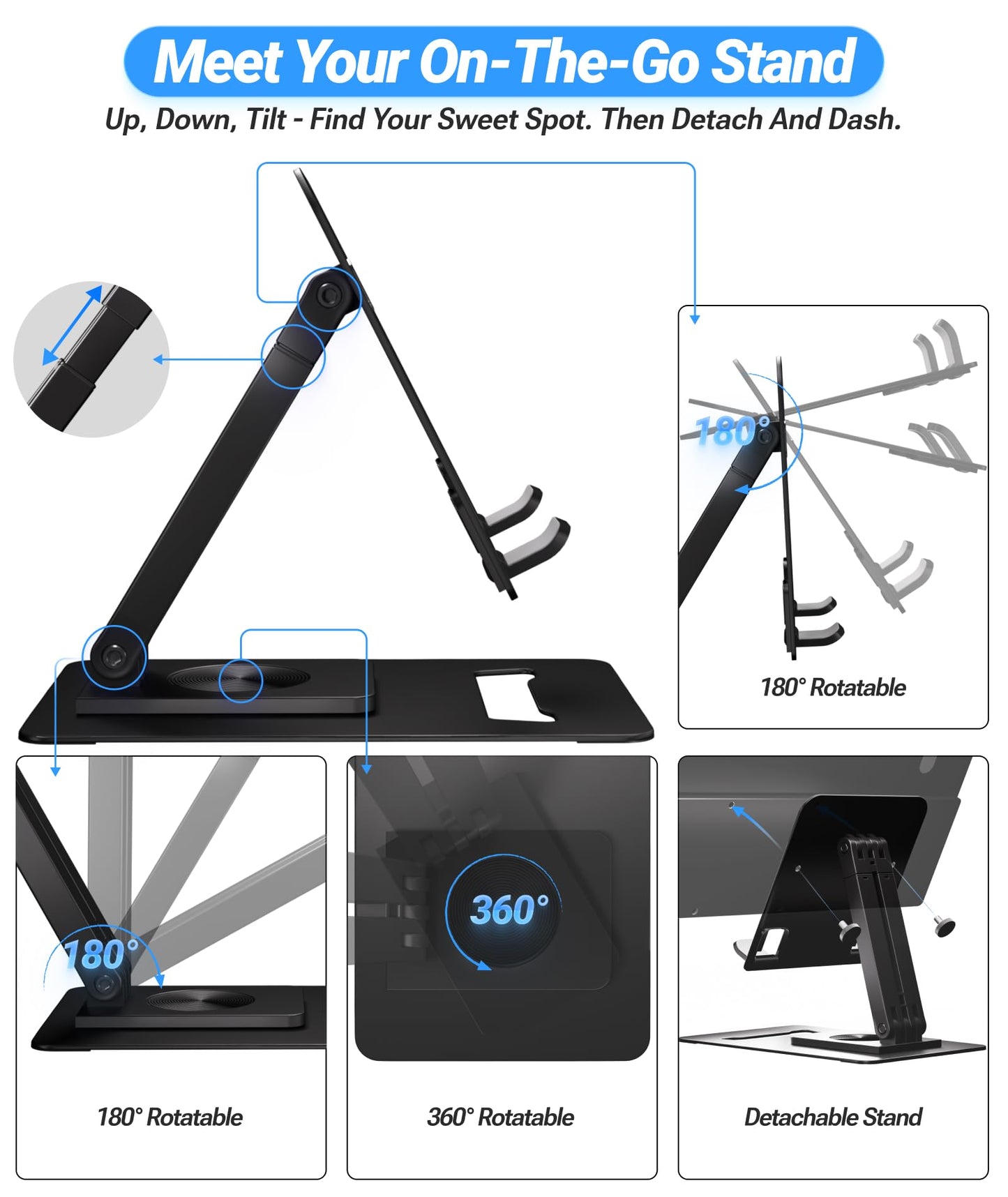 Ingnok Portable Monitor, Ultra Slim 15.6 Inch FHD IPS Laptop Screen Extender with Adjustable Stand, USB C Compatible, Ideal for Travel and Office