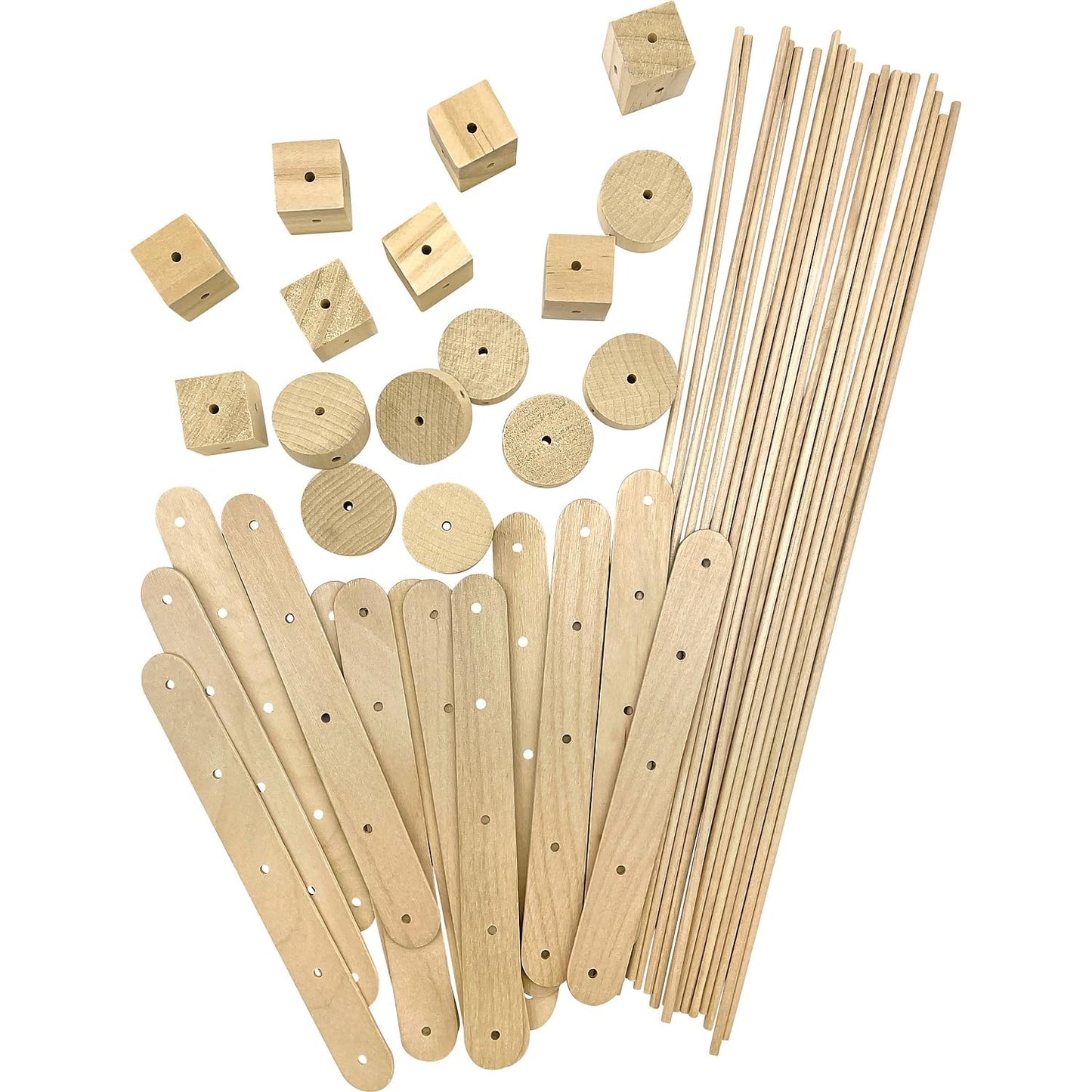 Teacher Created Resources STEM Basics: Wood Construction Kit - 66 Count