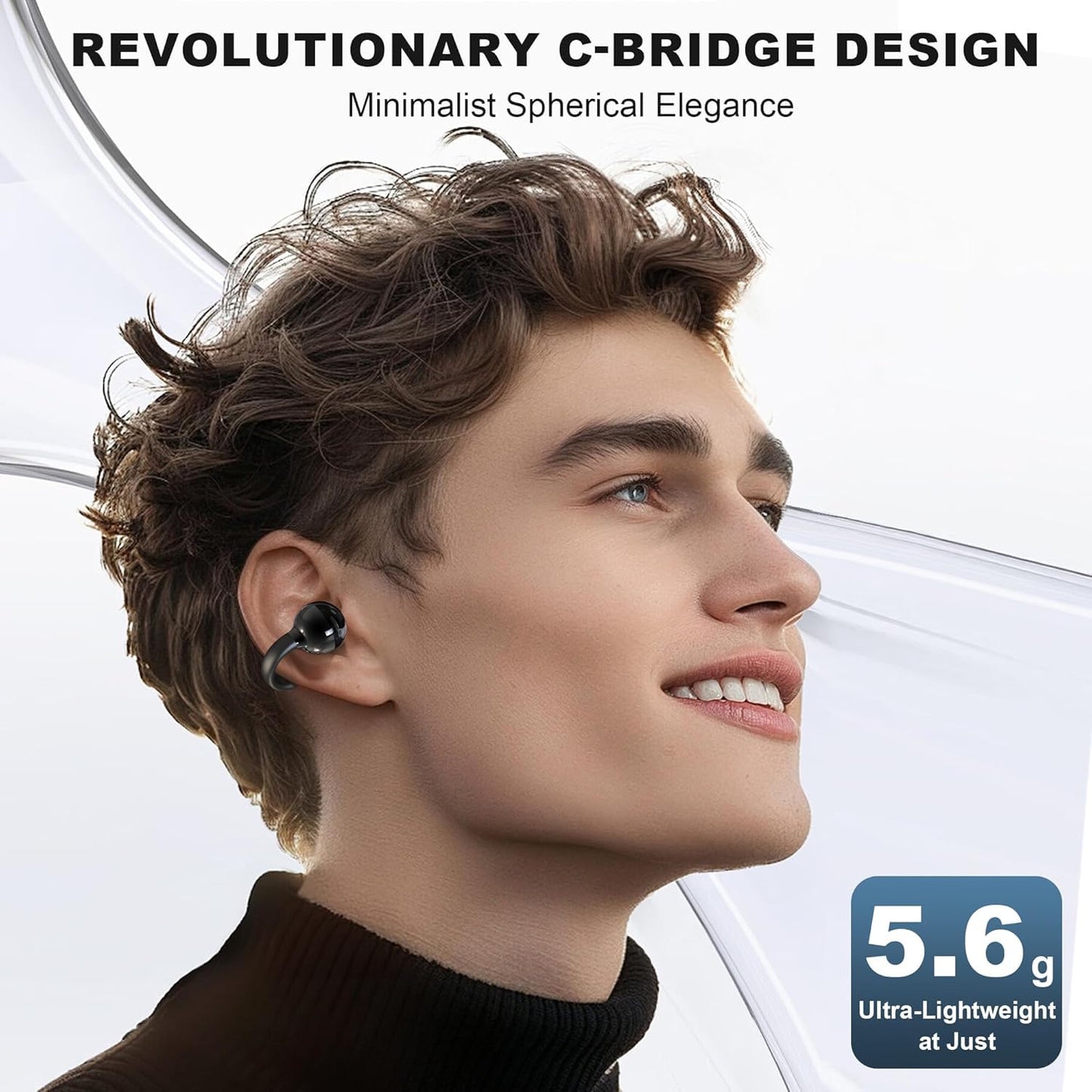AI Translation Earbuds Real Time, 144 Languages Translator Earbuds for iOS & Android, Hi-Fi Sound, 3-in-1 Translation Headphone for Travel, Business & Learning with Charging Case & LED Display - Black