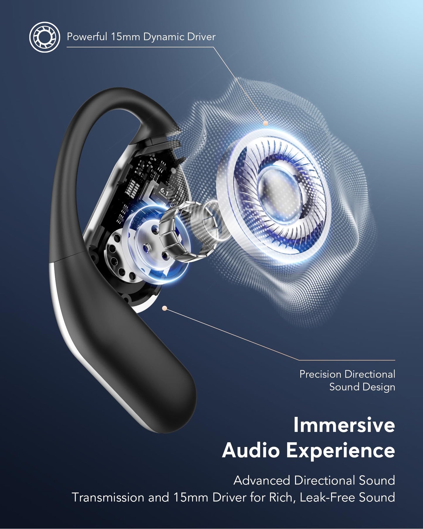Paekole H7 AI Translation Earbuds: Real-Time 2-Way Language Translator Device, No Subscription Over Ear Translating Headphone(198+ Languages) for Face-to-Face & Travel, Audifonos Traductores - Black