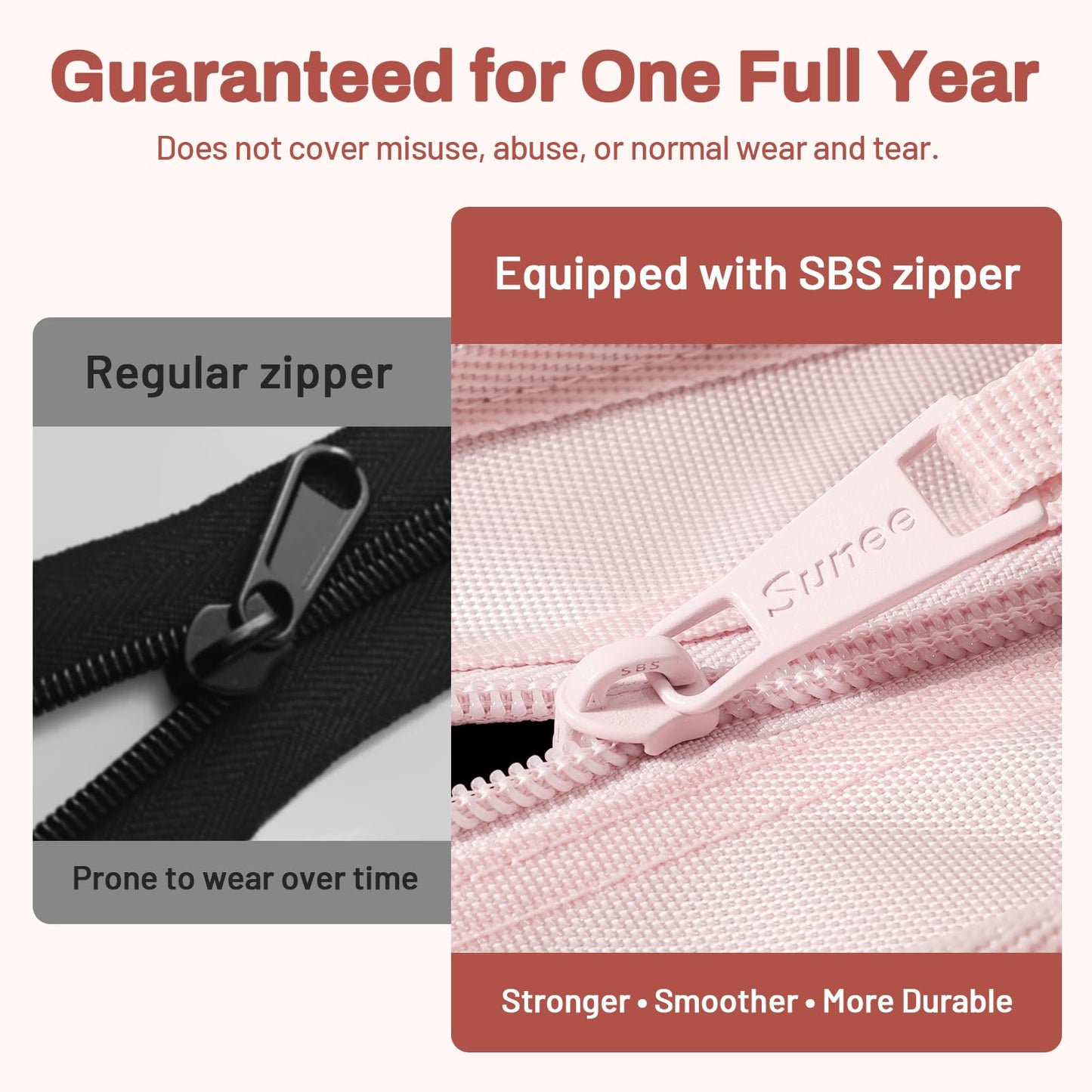SUNEE Zipper Binder 3 Ring, 3 Inch O-Ring with Handle and Shoulder Strap, 600-Sheet Capacity, Multi-Pockets for Middle School Organizer Binder with Zipper, Pink Lotus