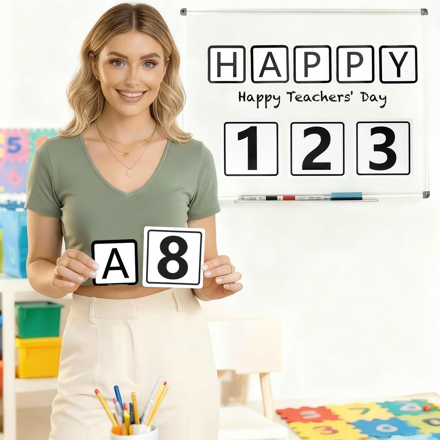 Small Alphabet Magnets 1.5x1.5 for Whiteboard/Fridge, 26 Magnetic Letters+2 Backup for Age 12+
