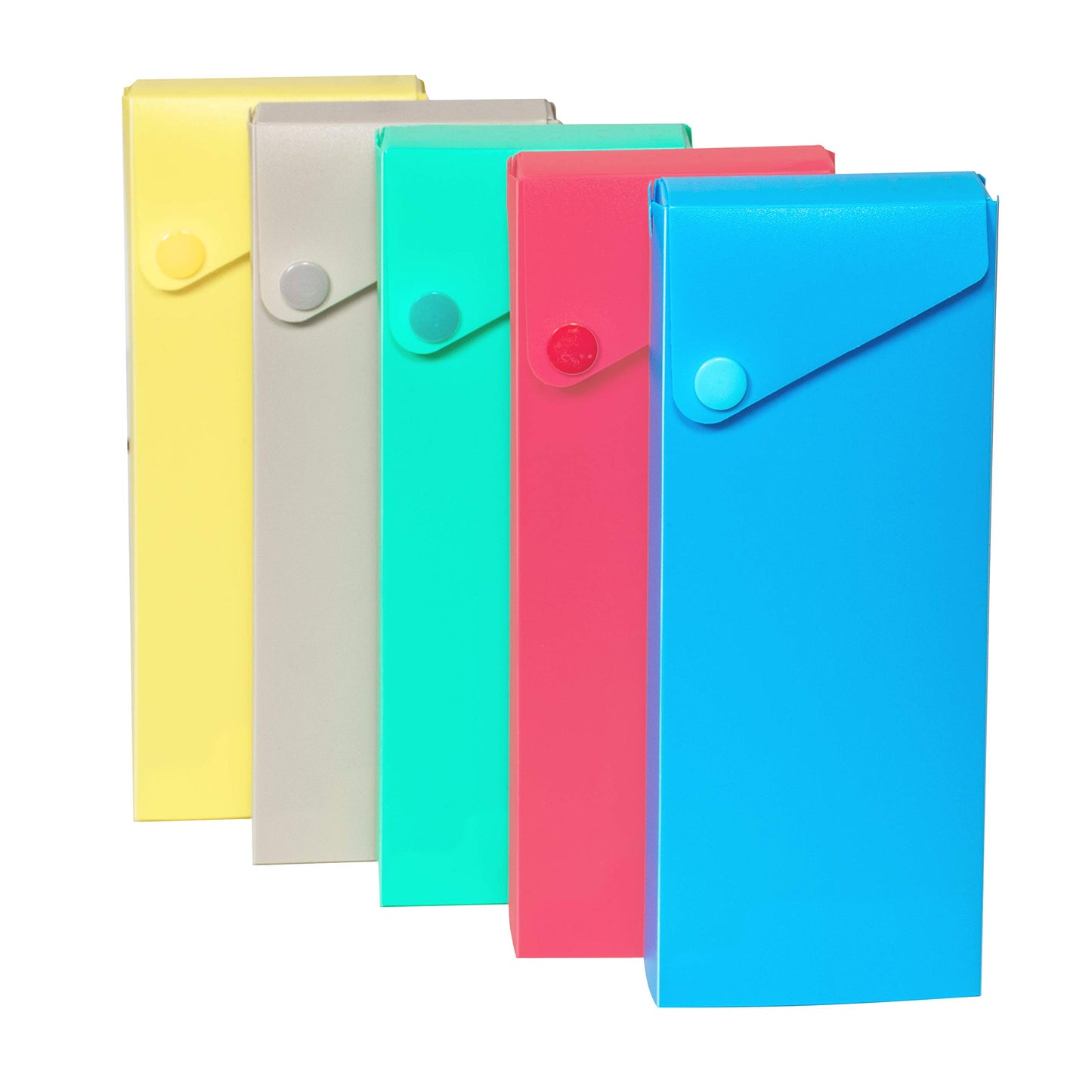C-Line Slider Pencil Case, Poly, Pack of 24 Pencil Cases, Assorted Colors (05600-24)