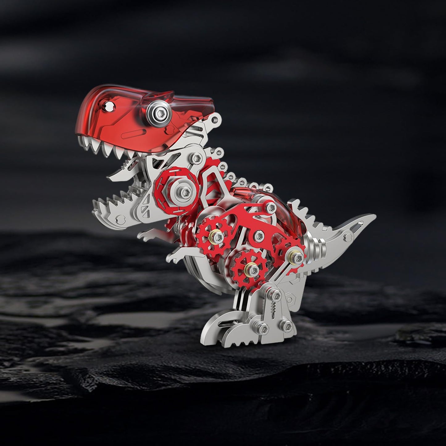 3D Metal Puzzles for Adults,3D Metal Model Kits Mechanical Dinosaur Model Tyrannosaurus Rex,Steel 3D Puzzles Stainless Steel Ornaments for Adults Home Decor Art Craft Gifts Toys.