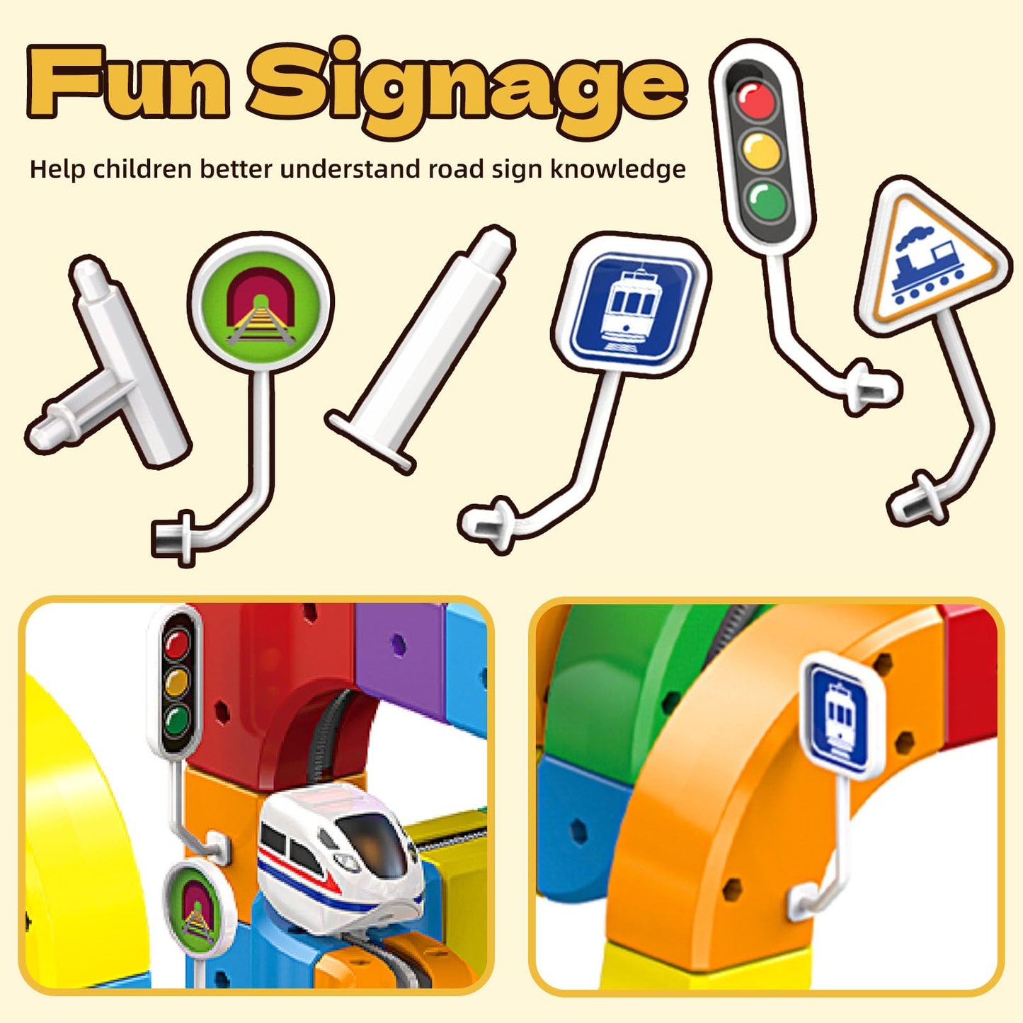 Electric Magnetic Train Track Sets,Building Toy Train Track，Magic Cars Sets,Gravity Defying 3D Embedded Layouts & Motorized Car,for 3-7 Years Old Toddler Boys and Girls Birthday (123PCS-Two Cars)