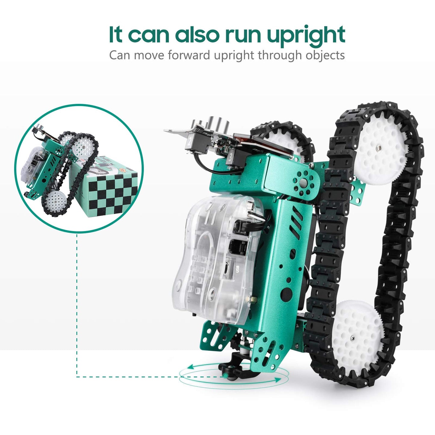 ELEGOO Owl Smart Robotic Car Kit V2.0 for Arduino Robotics for Kids Ages 8-12 12-16 STEM Science Kits Coding Robots Toys for 8+ Year Old Boys Girls Teens Circuits Engineering Building Projects