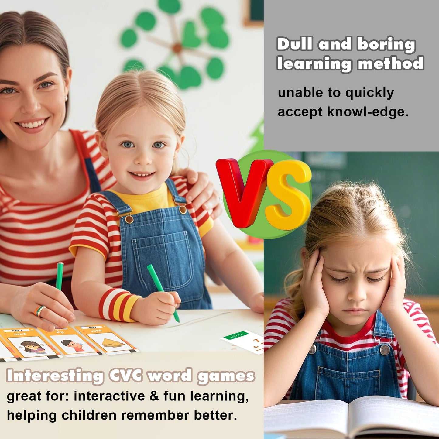 Alphabet Talking Flash Cards & Math Games for Kids 2-8, Speech Therapy Toys, ABC Learning Toys, 56 Math Flashcards & 106 CVC Word Games, Preschool Kindergarten Gifts for Boys & Girls