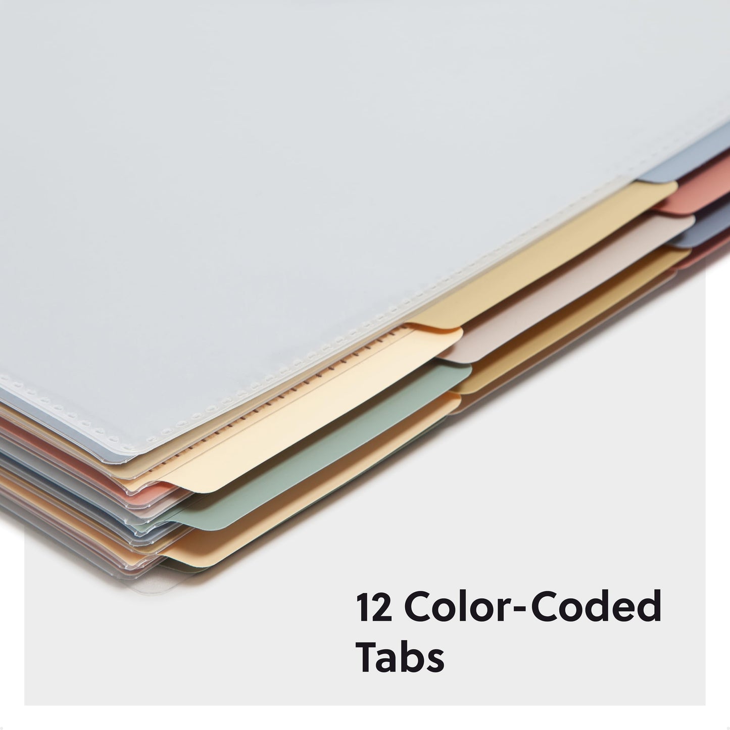 Smead Project Organizer, Office Supplies, 24 Pockets, Clear Cover with Assorted Bright Tabs, Tear Resistant Poly File Organizer, Document Organizer with 1/3-Cut Tabs, Letter Size (89213)