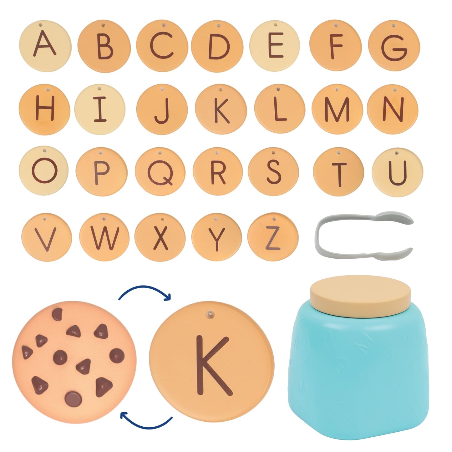 Learning Resources Alphabet Cookie Jar - ABC Toys for Kids, Alphabet Activities, Phonics Practice, Reading Practice, Language Development, Toddler Montessori Toys, Birthday Gifts for Boys and Girls
