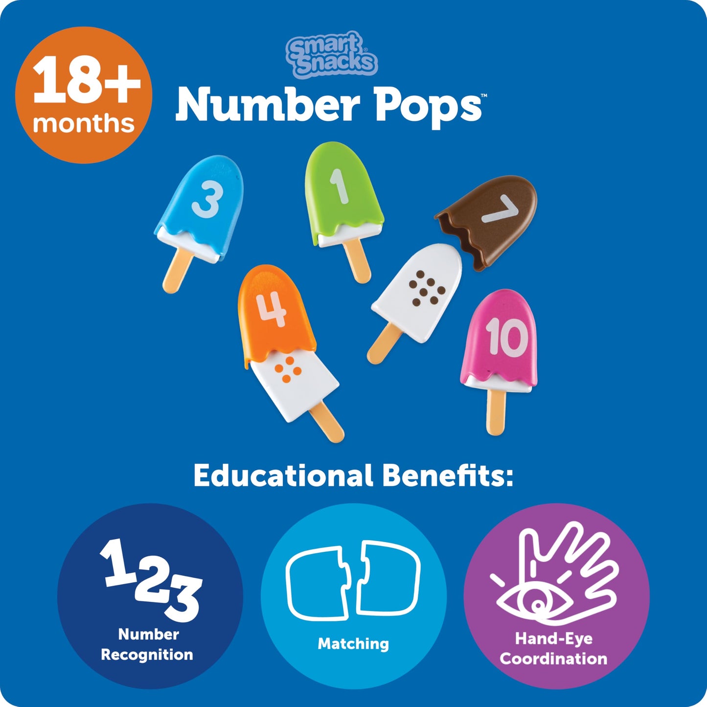 Learning Resources Smart Snacks Number Pops - Sorting Toys, Stacking Montessori, Classroom Must Haves, Math Manipulatives, Matching Games, Fine Motor Preschool, Speech Therapy
