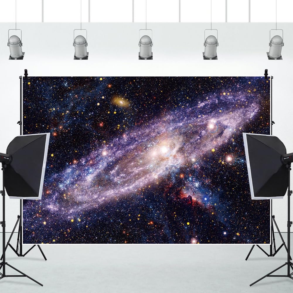 ZJRBJB 10x8ft Outer Space Planet Galaxy Decorations Backdrop Starry Boys Girls Birthday Background Science Fiction Party Milky Way Universe Solar System Baby Shower Party Banner Photo Booth