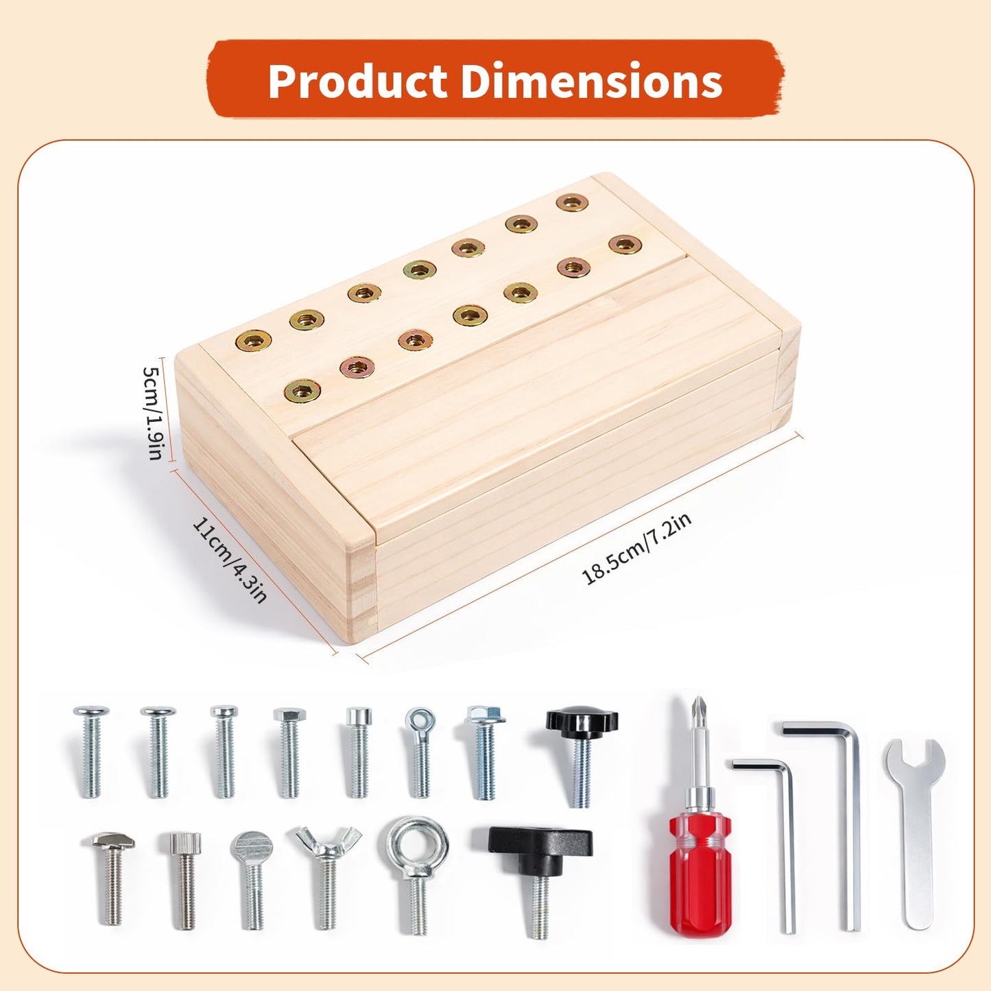 INIFEIDALA Kids Tool Set,Montessori Educational Toys for 3 4 5 Year Old,Montessori Screwdriver Board Set,Sensory Preschool Learning for Toddler Travel,Fine Motor Skills - STEM Toys