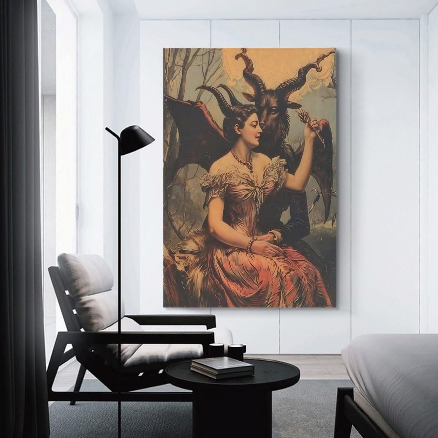 JHXNJDPOST Spooky Gothic Valentine Poster Canvas Wall Art Aesthetic Decorative Painting Living Room Restaurants, Pool Halls And Hotelsstyle-7 16x24inch(40x60cm)