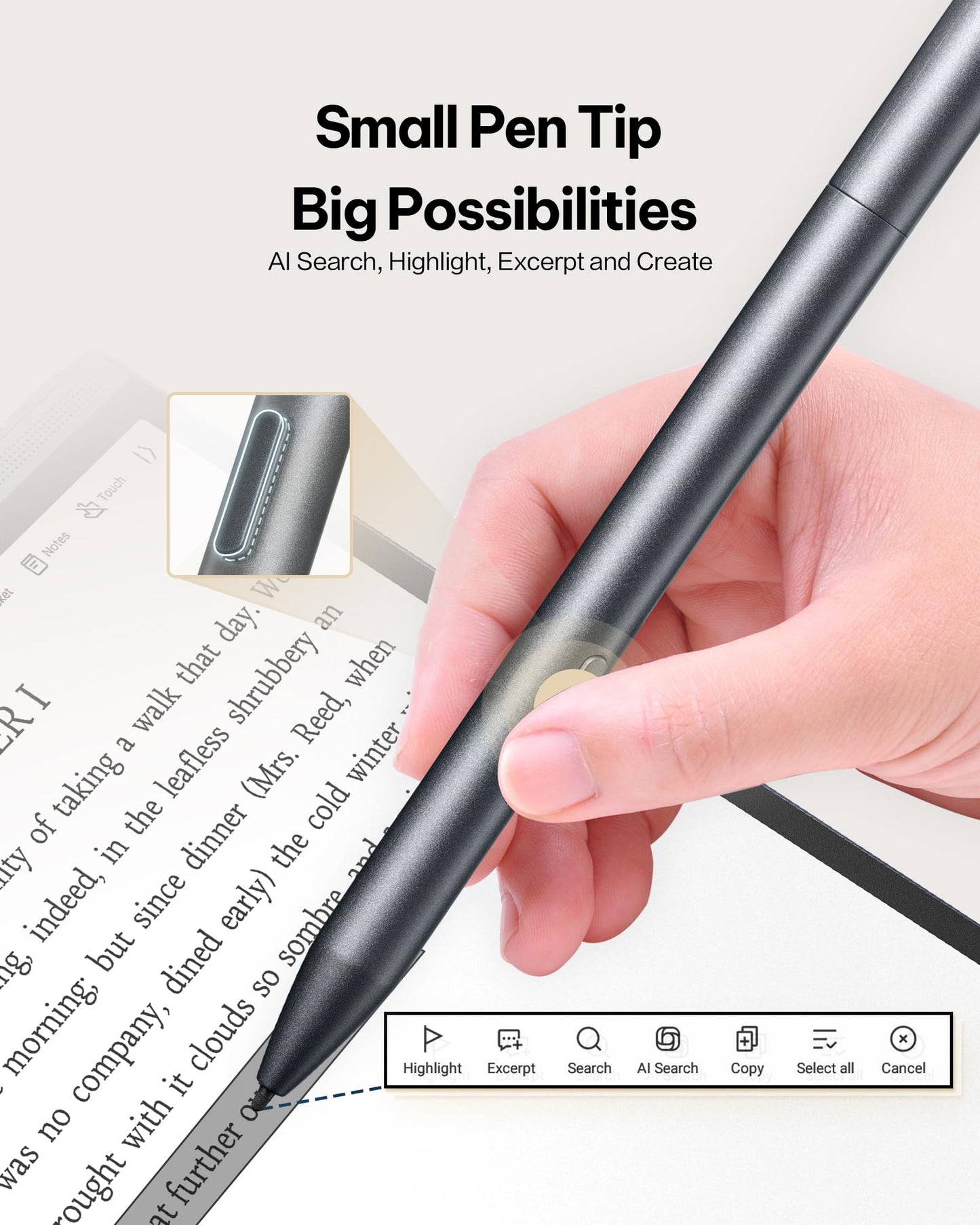 iflytek AINOTE Air 2 Bundle - Black Folio Case, 8.2-inch AI Note-Taking Tablet Writing Paper Tablets, Digital Notebook with Pen, Voice-to-Text Transcription, Multi-Languages Chatgpt Support