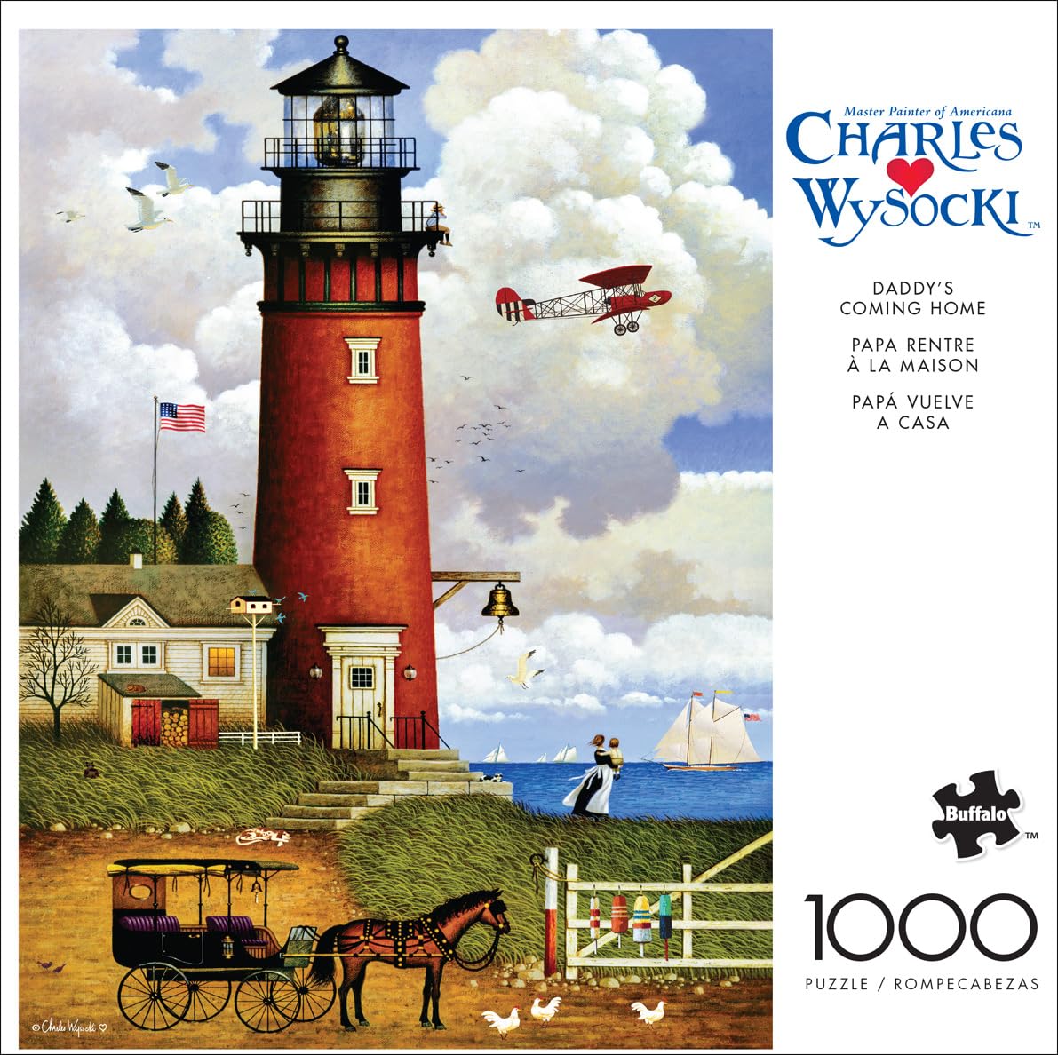 Buffalo Games - Charles Wysocki - Daddy's Coming Home - 1000 Piece Jigsaw Puzzle for Adults - Challenging Puzzle Perfect for Game Nights