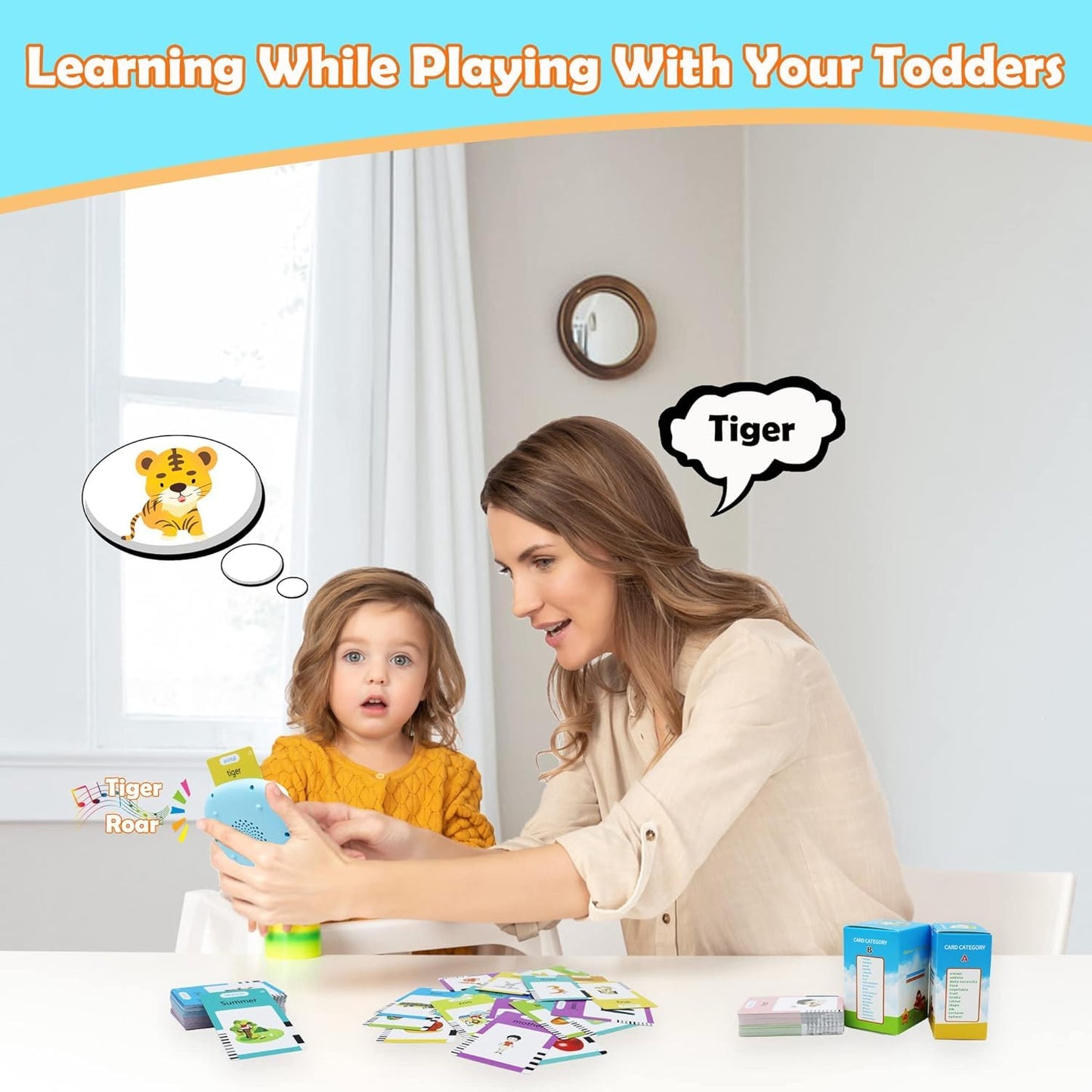 MAYAPHILOS 510 Sight Words Talking Flash Cards Cantonese and English, Trilingual Learning Flashcard Toys, Learn Cantonese and Chinese for Kids, Audible Pocket Speech for Toddlers