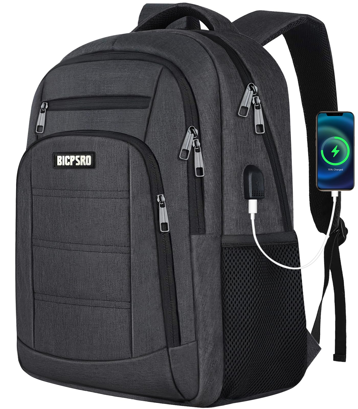 Backpack for School, School Backpack for Boys Girls Teens , Backpacks for Men, Back Pack, Water Resistant College High Middle School Bookbag,Book Bag, Black mochilas escolares para adolescentes