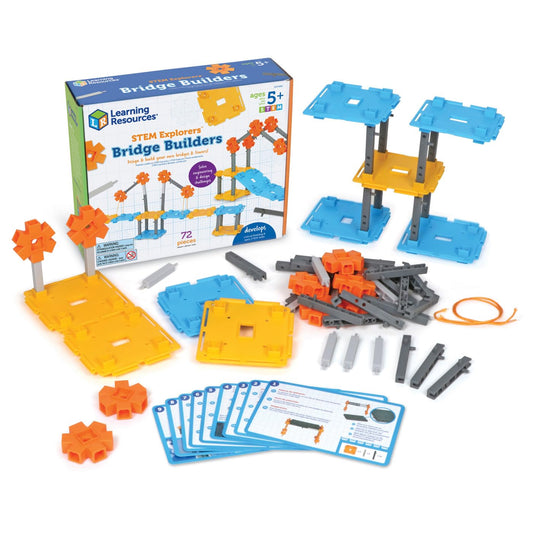 Learning Resources STEM Explorers Bridge Builders - Building Science Toys, Fine Motor Skills, Toddler Explorer Kit, Gifts for Boys and Girls