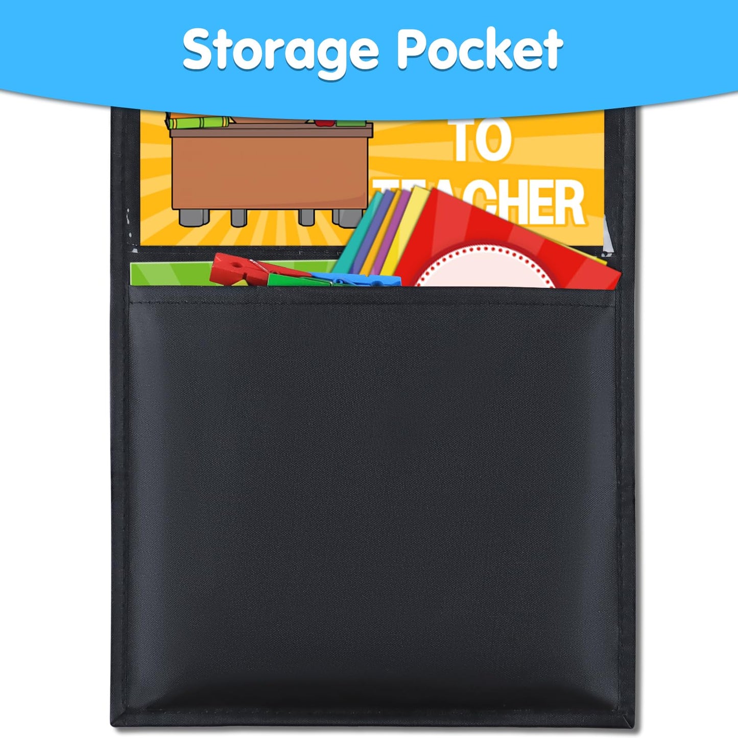 Behavior Chart for Classroom Management with Clips & Pockets - Student Reward System for Kids - Learning Tools for Preschool, Elementary & Homeschool