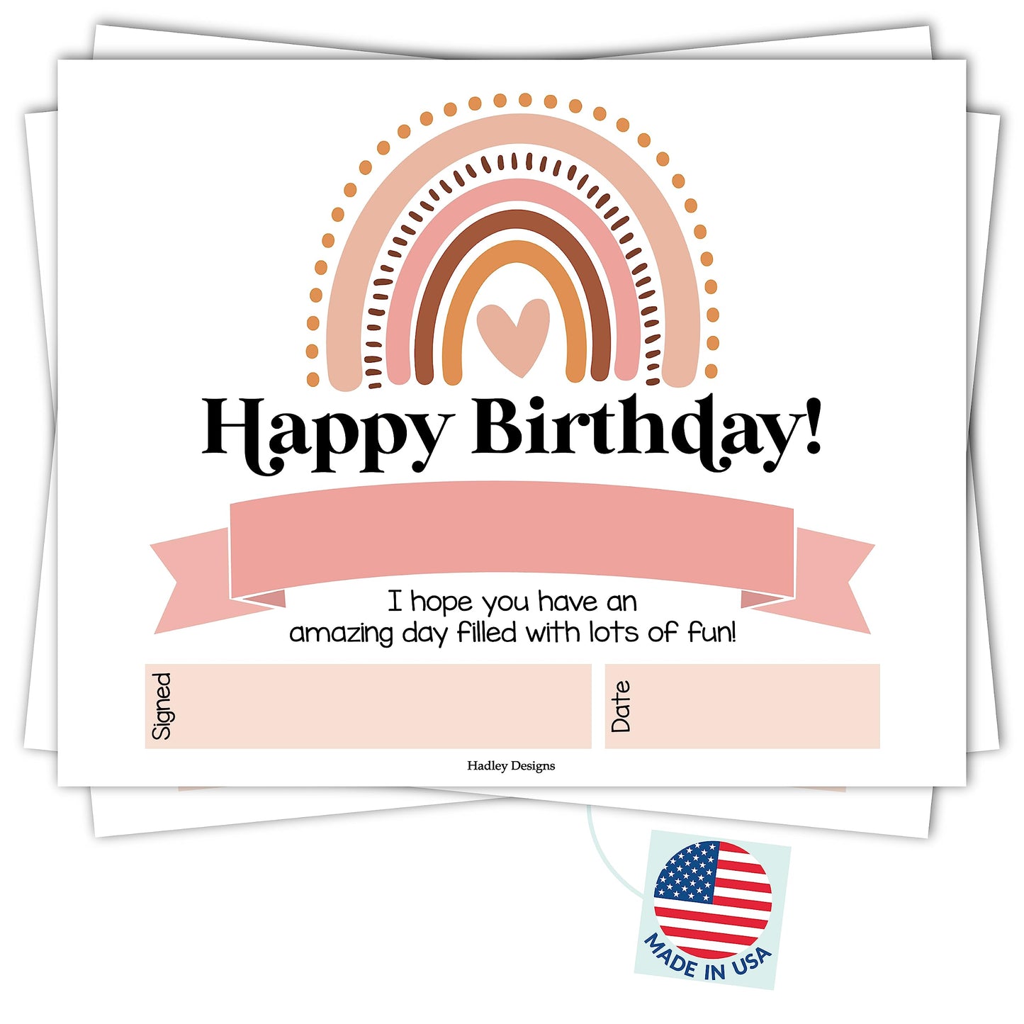 Happy Birthday Certificates for Students - 25 Student Birthday Certificates for Kids Classroom Must Haves, Teacher Supplies for Classroom Elementary, Boho Teacher Essentials