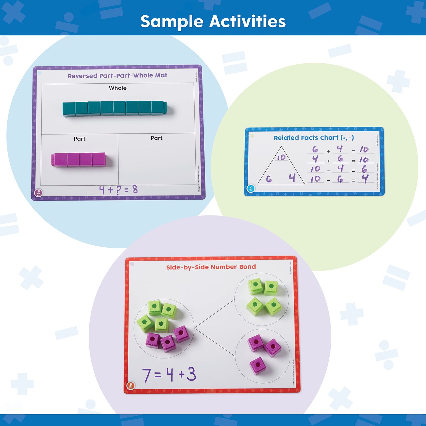 Reagan Tunstall & Kristina Grant hand2mind Small Group Math Sets - K-1, Math Manipulatives - Base Ten, RekenRods, Pattern Blocks, Attribute Blocks, Two Color Counters