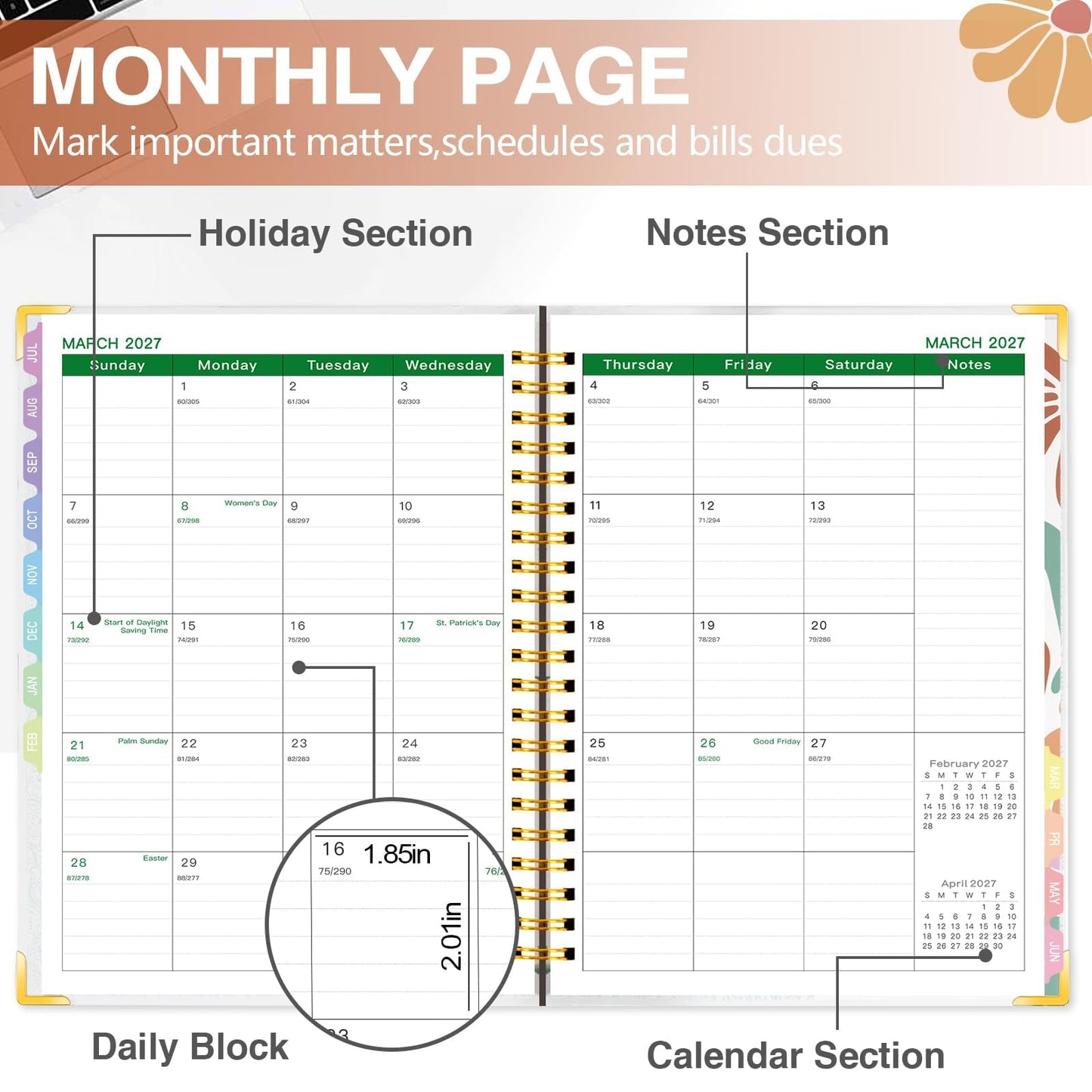 Teacher Planner 2026-2027 Academic Year, Academic Planners for Teachers from July 2026 to June 2027, 8.5"x11" Large Weekly & Monthly Lesson Planner with Pocket & Stickers for School Teachers Supplies