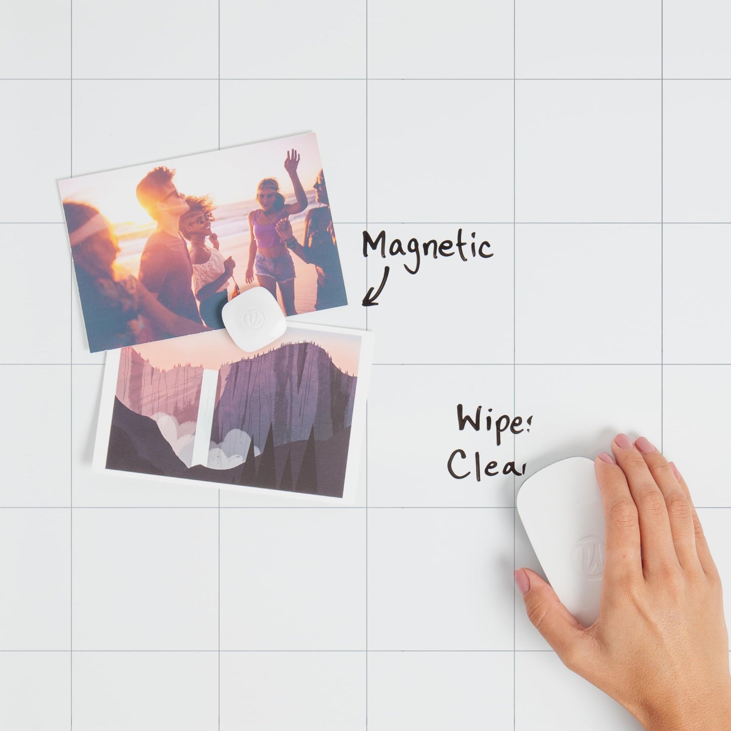 U Brands Magnetic Dry Erase 4-in-1 Calendar White Board, 36" x 48", Silver Aluminum Frame