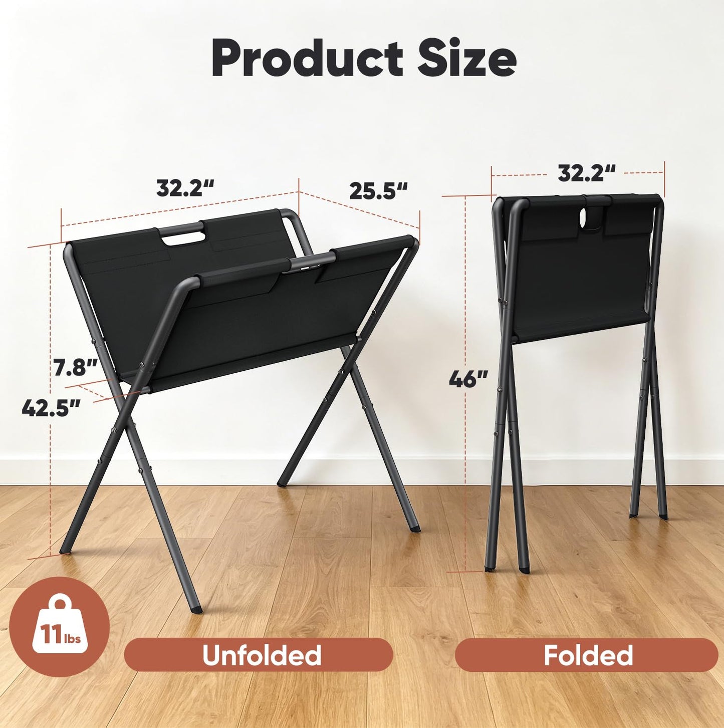 Mocomax Canvas Art Print Rack, Portable Folding Art Display Stand for Painting, Posters, Artwork, Prints, Canvas, Panels, Art Storage Drying Rack in Artist Galleries, Studios, 32.2"Wx25.5"Dx42.5"H (L)