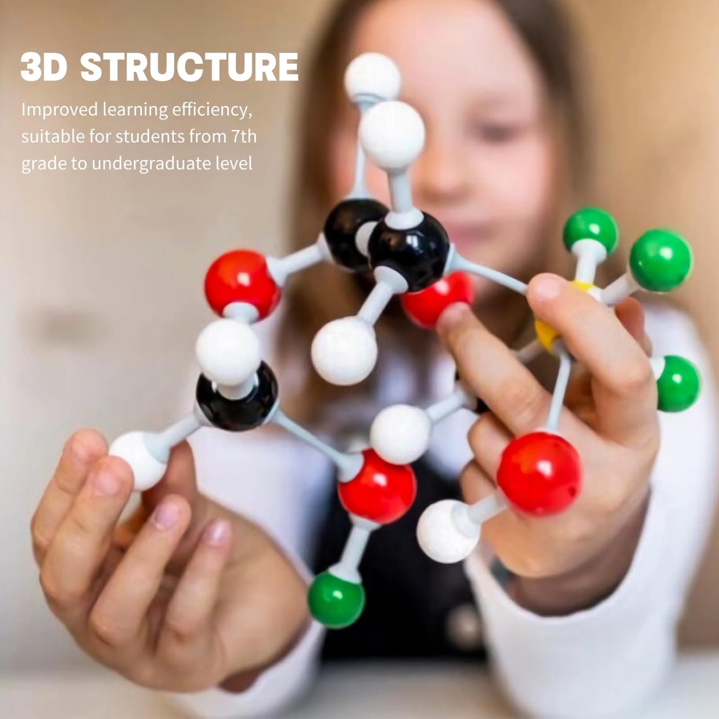 135 Pcs Rganic Chemistry Model Kit, Portable Molecular Model Kits for Chemistry Classes, Orgo Modeling Kit for Students & Teachers Organic ＆ Inorganic Learning