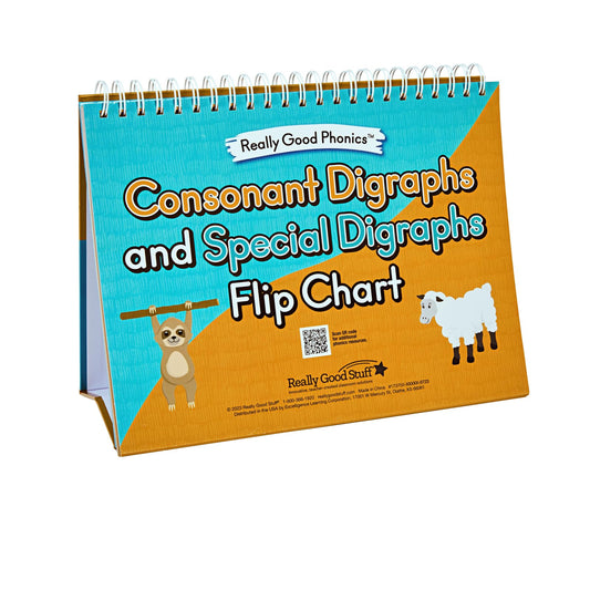 Really Good Phonics Decodable Readers Flip Chart, Consonant Digraphs and Special Digraphs, Learning Activities for Kids, Homeschool & Classroom Must Haves