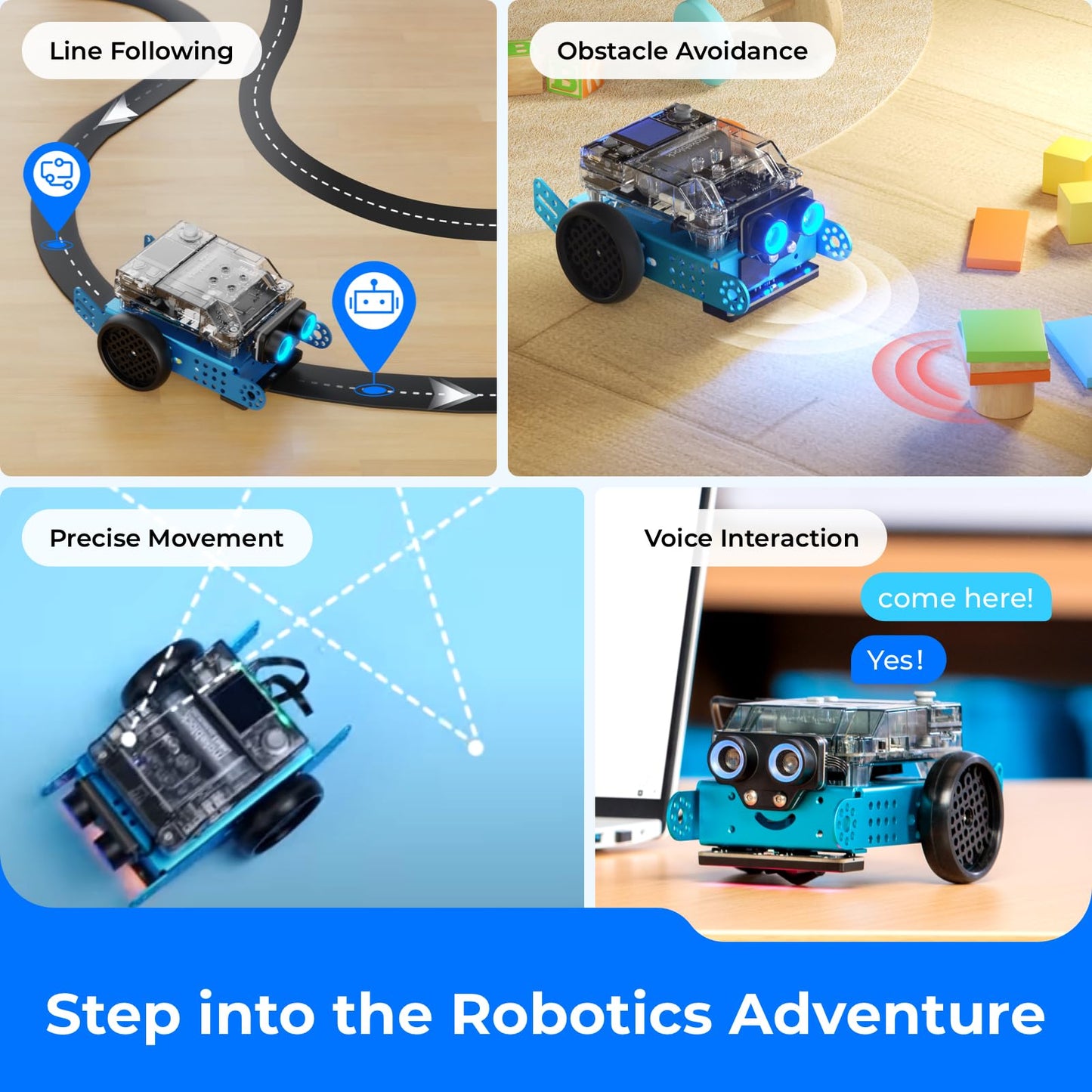 Makeblock mBot2 Coding Robot for Kids, Code Learning Support Scratch & Python Programming, Robotics Kit for Kids Ages 8-14 and up, Building STEM Robot Toys Gifts for Boys Girls