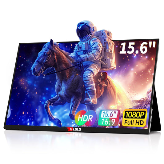 15.6''Portable Monitor for latop ,2K FHD 60HZ Laptop Monitor Screen,USB-C and HDMI Inputs, Ultra-Slim IPS Panel with HDR and Premium Smart Cover & Speakers for Laptop,PC,Phone,PS4/5,Switch,Mac,Xbox