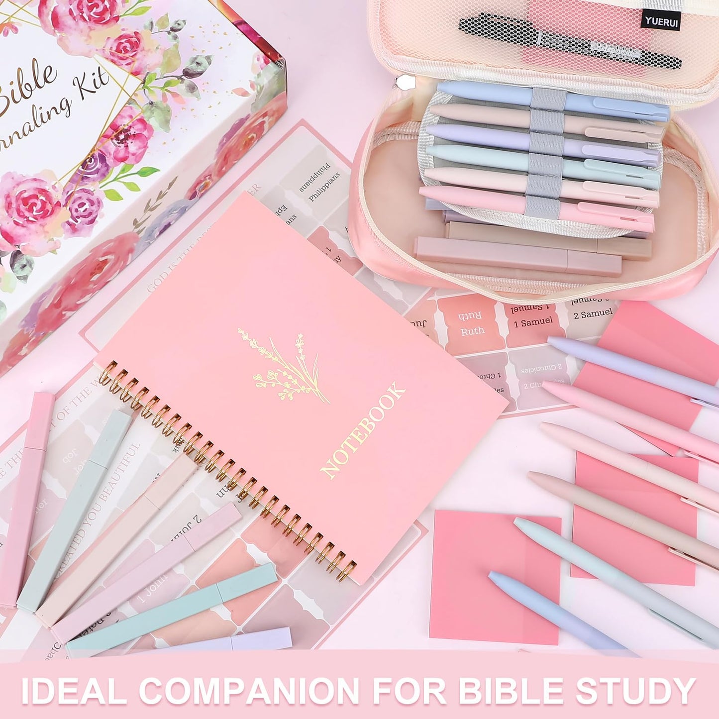 Bible Study Supplies, Bible Journaling Kit, Bible Study Kit for Women, Aesthetic Book Annotation Kit, Bible Study Tools, Christian Gifts for Women, Christmas Gift