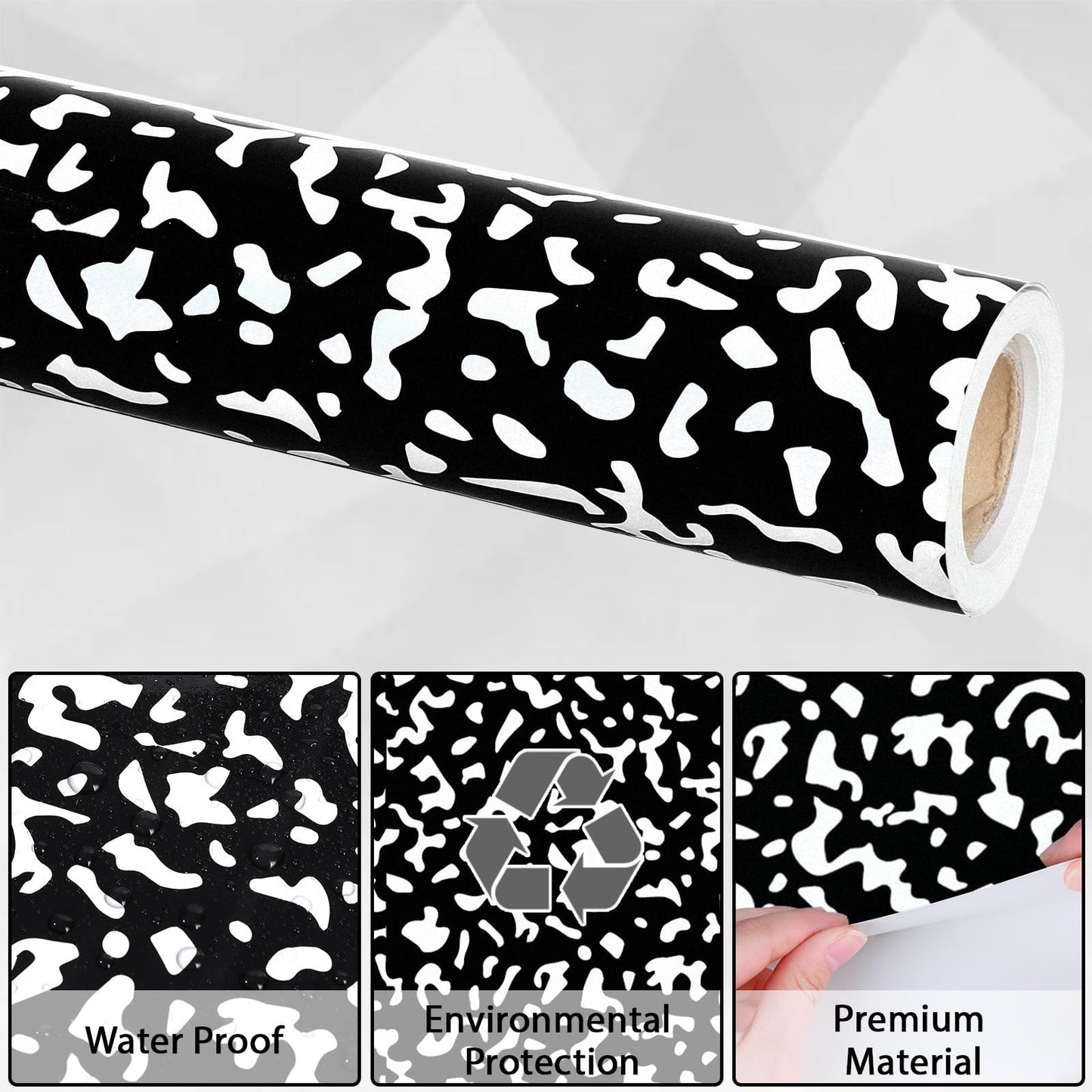Qyeahkj Composition Bulletin Board Paper Roll Black Dot Bulletin Board Background Paper Fade Resistant Classroom Decoration Poster Art Craft Home Wall Education Decoration Supplies 17.7in x 20ft