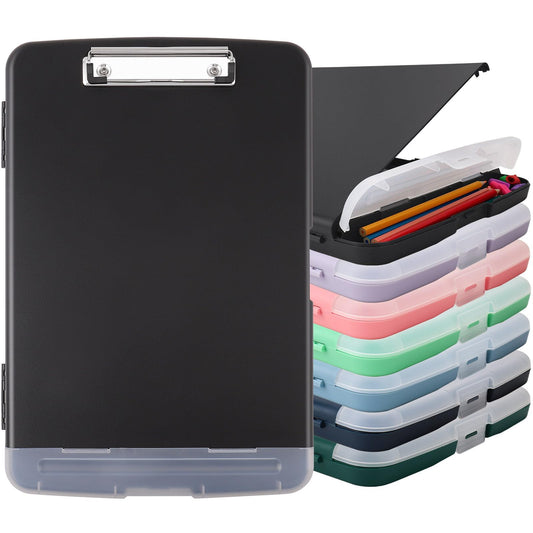 SFLHHDM Clipboard with Storage, Clip Boards 8.5x11, Plastic Clipboards with Pen Holder, Clip Board with Storage Compartments, Nurse Clipboard with Storage for Classroom, Student, Teacher