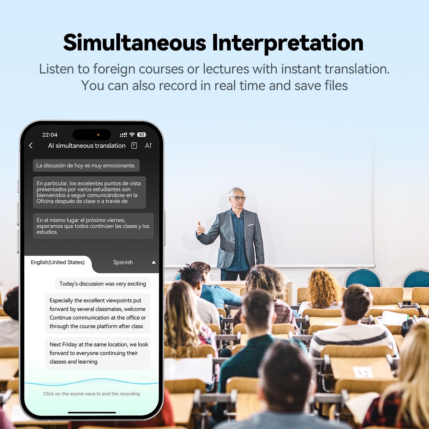 InnAIO T9 AI language Translator Device, Real Time Voice Cloning, Support 150+ Languages, Cross-App Translation, 98.6% Accuracy, 0.5s Response, Offline Translation, Portable Design for Business Travel