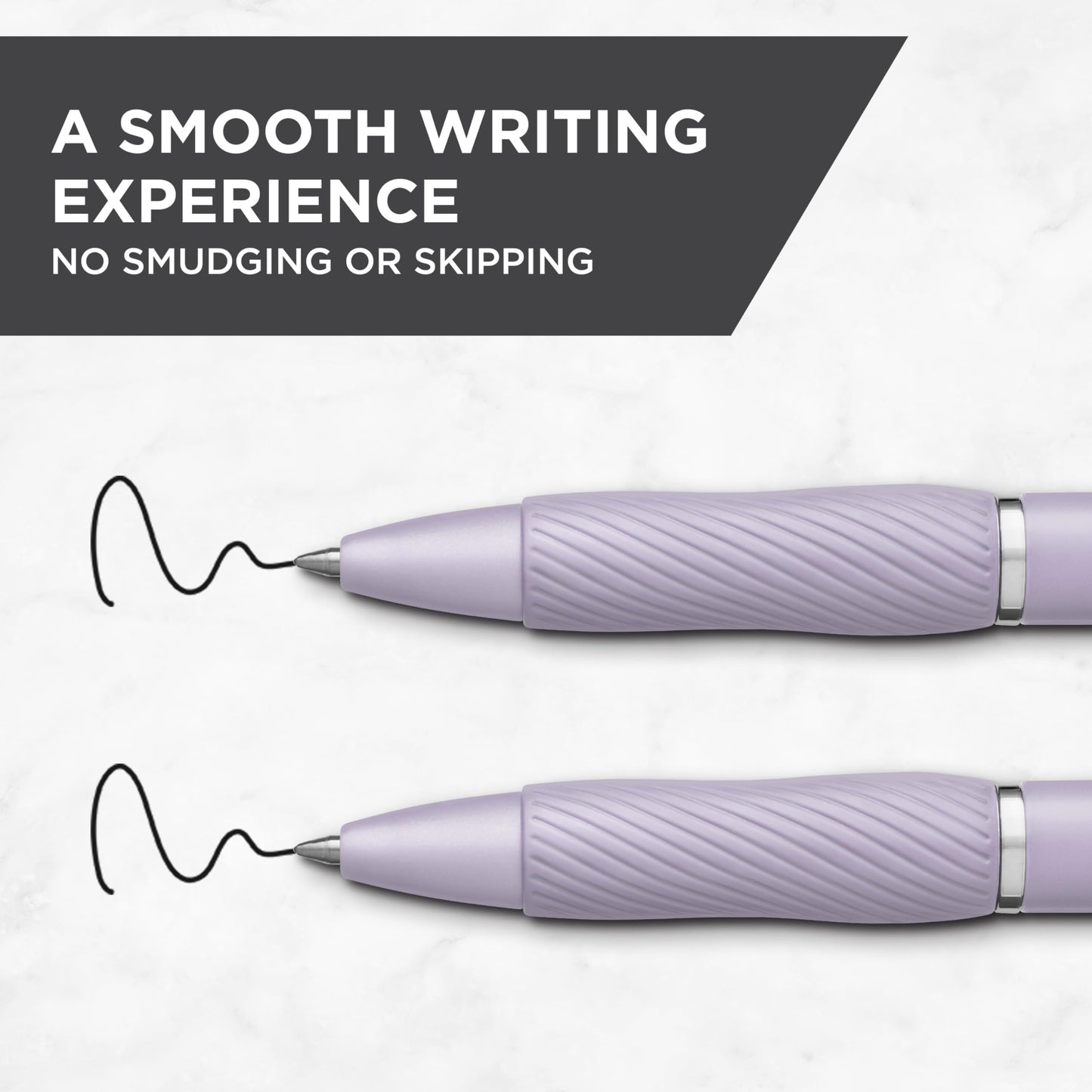 Sharpie S-Gel, Gel Pens, Medium Point (0.7mm), Icy Violet Barrel, Black Ink, 12 Count