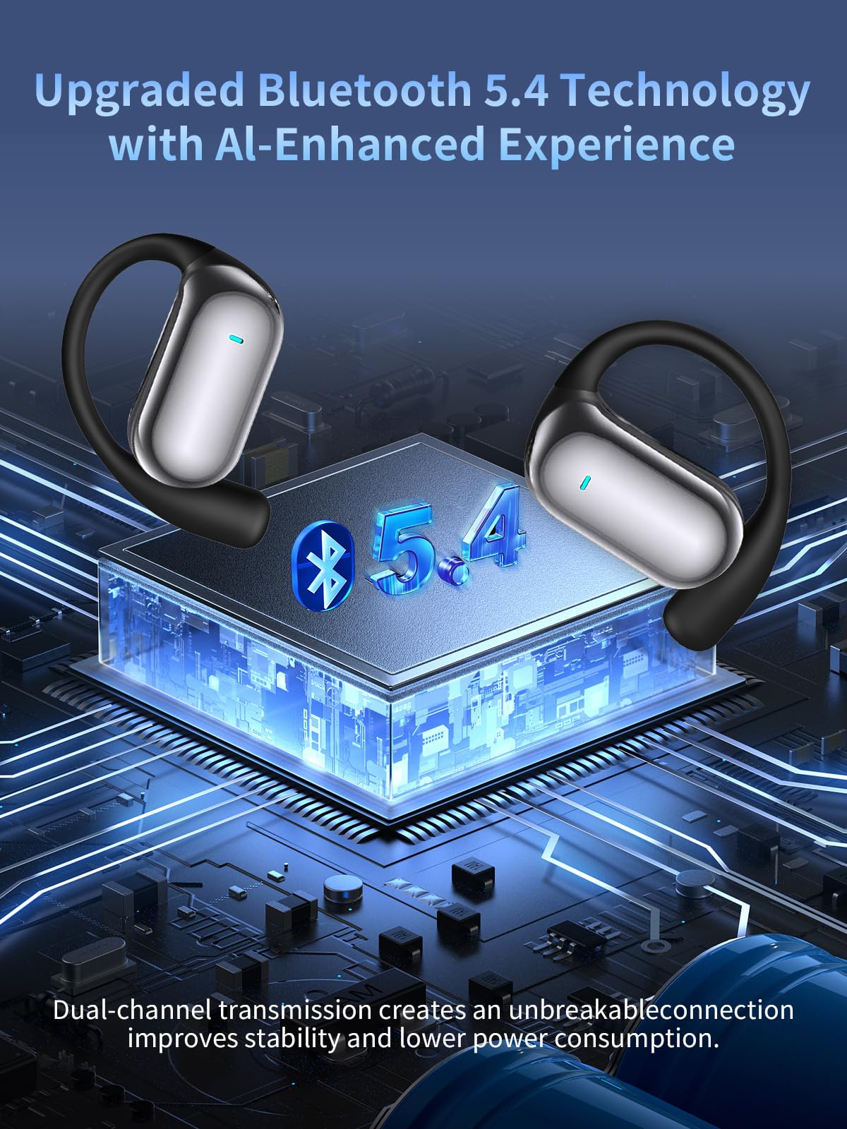 YETHKE 144 Languages AI Translation Earbuds, Bluetooth 5.4 Headphones Translator, 4-in-1 Smart Mode Touch Screen Real-Time Earphones Fit iOS and Android Devices, Ideal for Travel, Business, Learning
