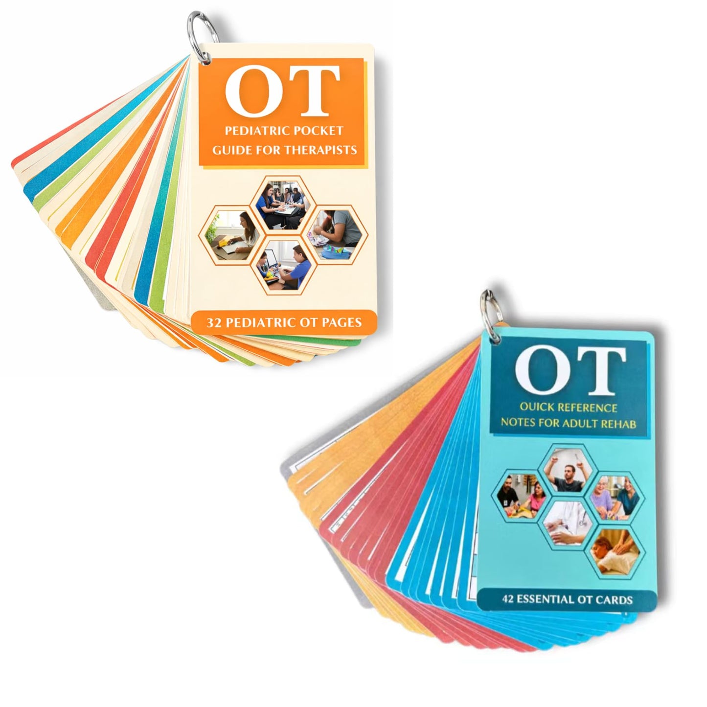Occupational Therapy Tools Bundle - Adult &Pediatric OT Quick Reference Cards, 74-Page Essential Pocket Guides for Fieldwork, Therapist Must Haves & Gifts for Occupational Therapist