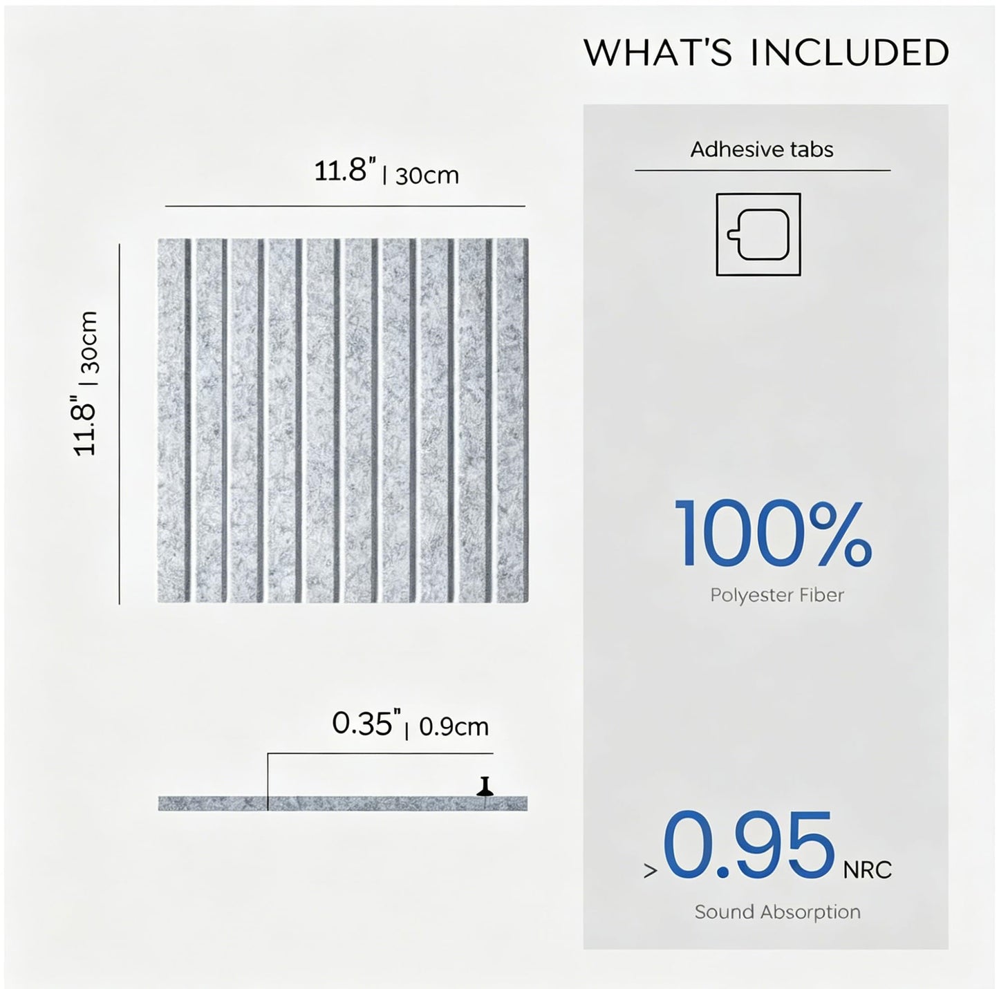 Felt Bulletin Board 36"x 24"-6 Felt Tiles Cork Board Wall Panels Home Office Wall Fabric Pin Board for Classroom/Kids Art Display/Photo Picture Wall/Acoustic,Self-Adhesive,Light Grey