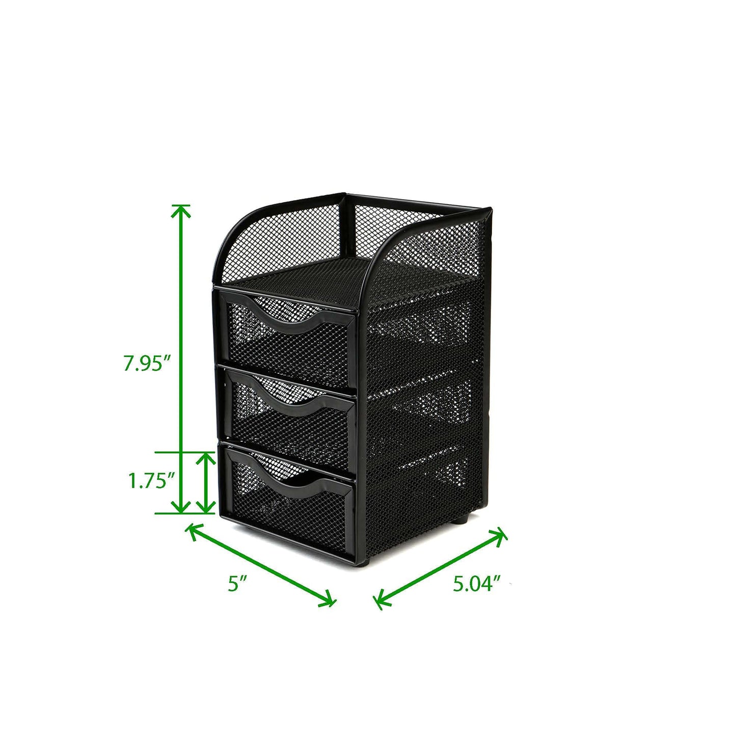 Mind Reader Desktop Accessory Storage, Paper Binder Clip Basket, Workspace, Office, Metal Mesh, 4.75"L x 5"W x 8"H, Black