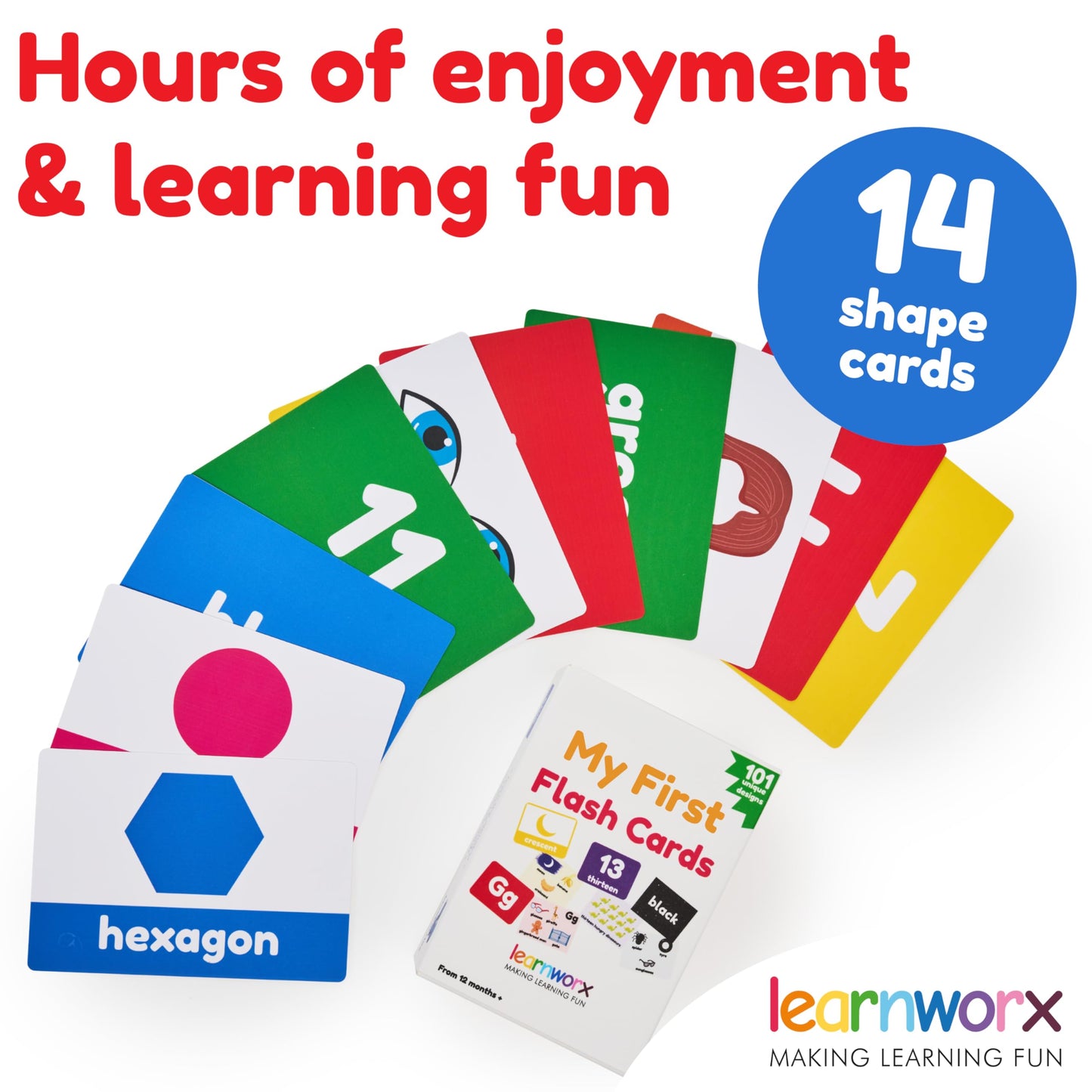 Toddler Learning Flash Cards | Kids Letter Number Alphabet Animal Color Words Flashcards | Large Cards Ideal for Preschool Kindergarden Pre K Educational | Flashcards 12 Months - 5 Years