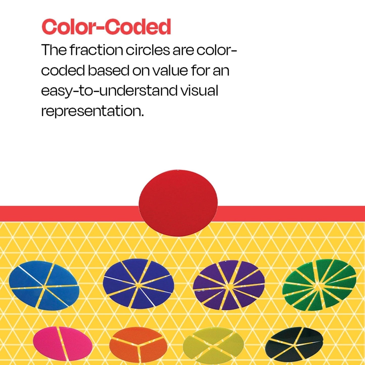 School Smart Fraction Circles, Set of 51